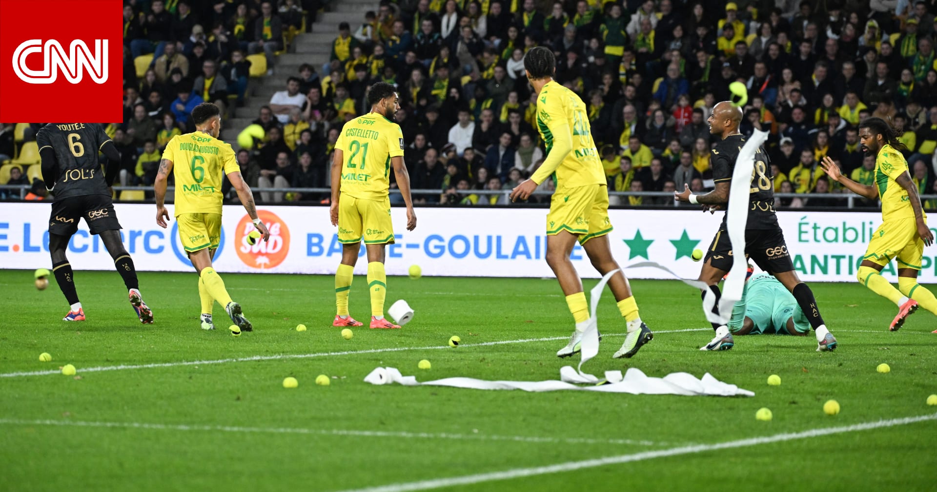 إيقاف مباراة بين نانت ولوهافر في الدوري الفرنسي.. ما السبب؟