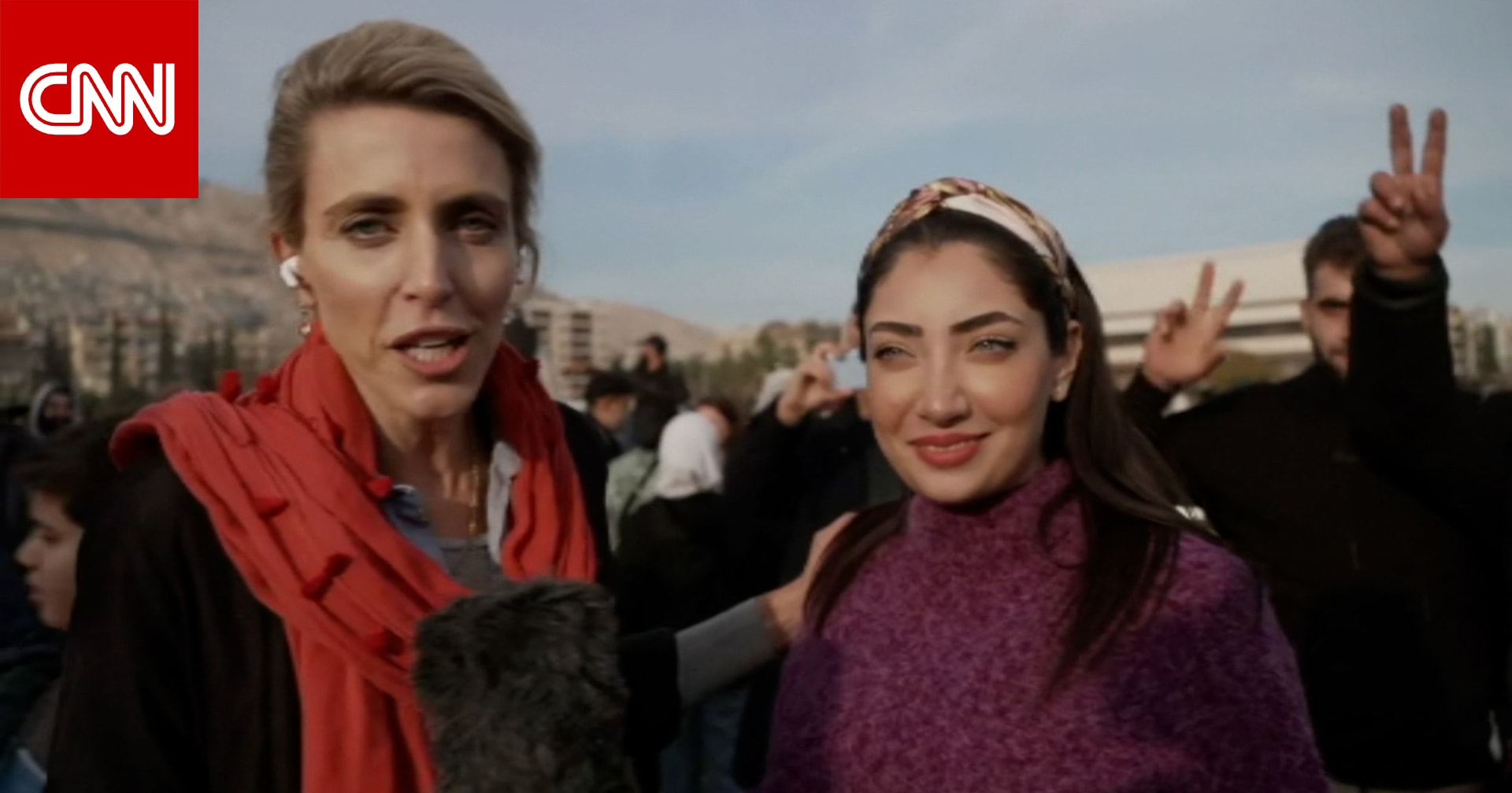 كاميرا CNN ترصد احتفالات السوريين في شوارع دمشق فرحًا بنهاية نظام الأسد