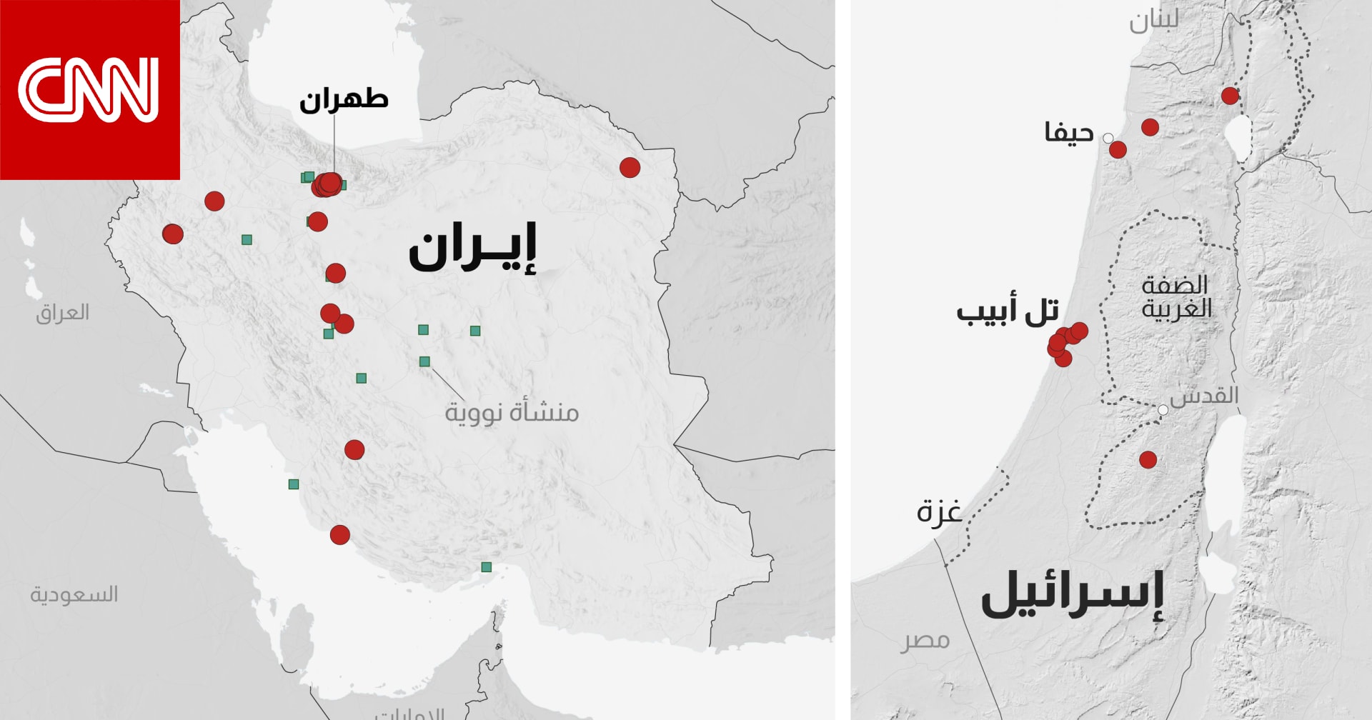 8 رسوم بيانية توضح سياق الضربات الجوية الإسرائيلية ضد إيران وتفاصيل رد طهران
