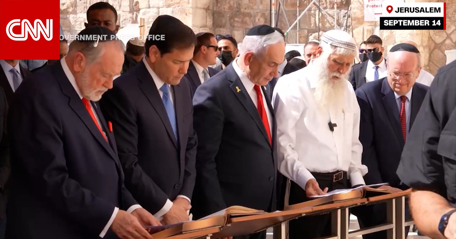 شاهد.. روبيو يزور "حائط البراق" في القدس برفقة نتنياهو