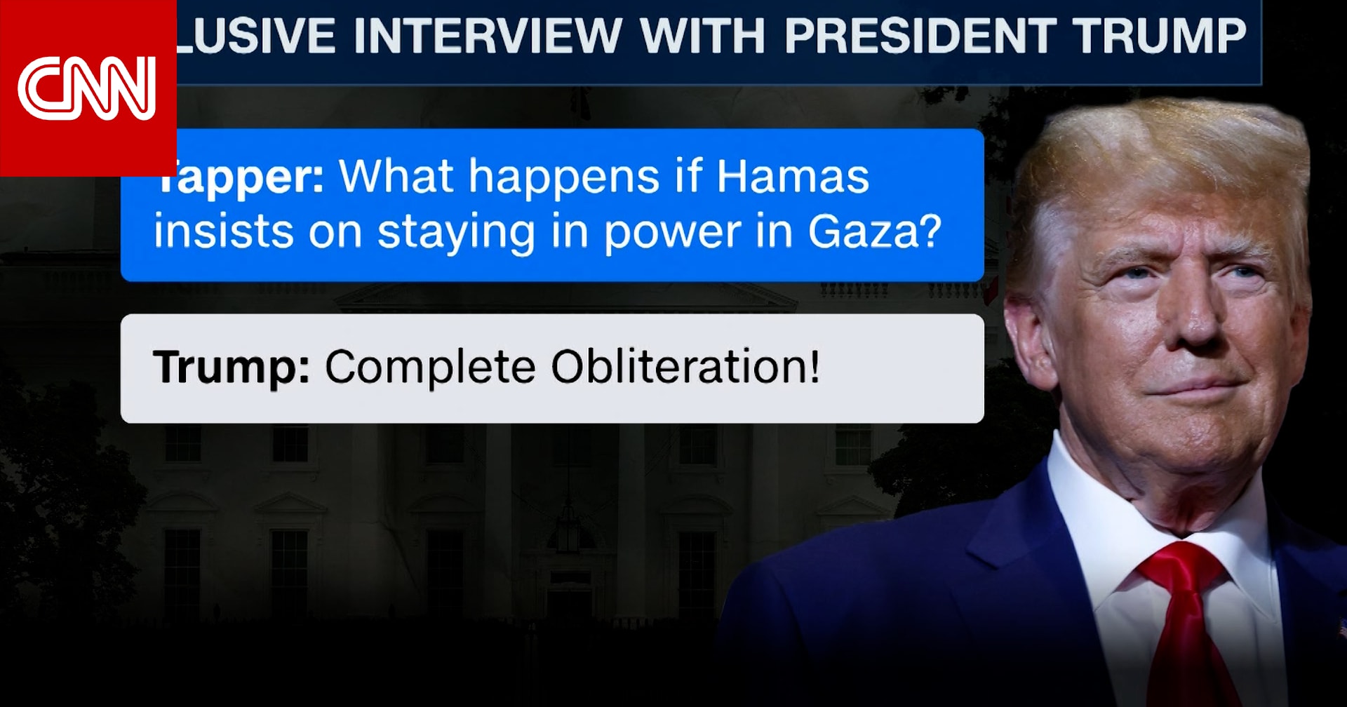 حصريًا لـCNN.. شاهد ما قاله ترامب حول مصير حماس إذا تمسكت بالسلطة في غزة