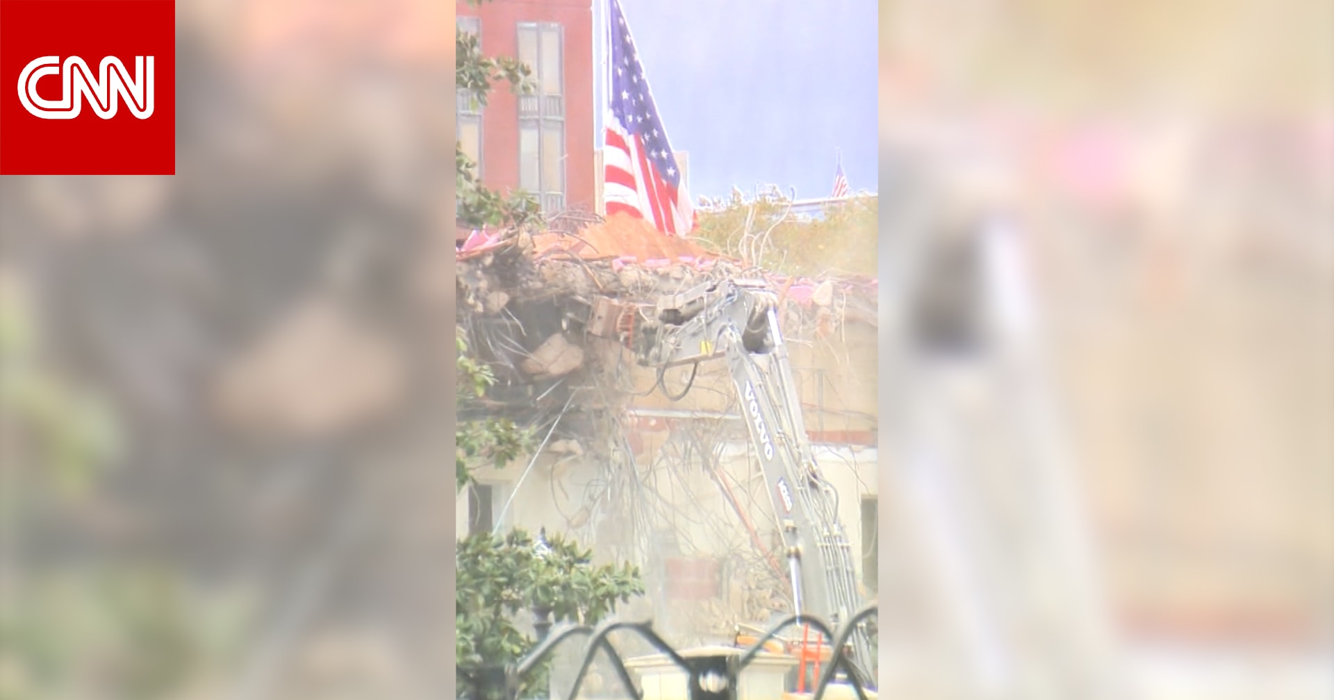 دون ملامح واضحة.. شاهد صعوبة التعرف على جزء من البيت الأبيض بسبب خطط ترامب