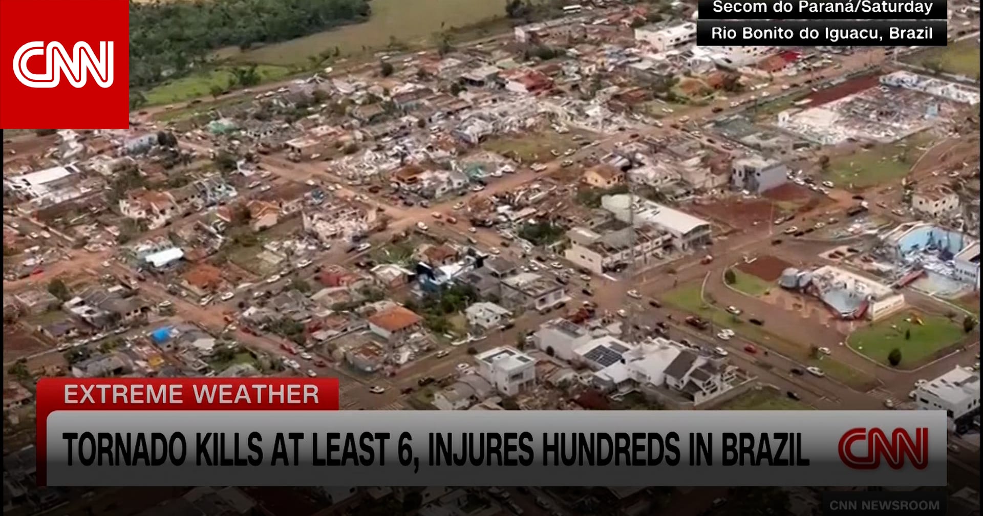 دمر أسقف المباني وحول الهياكل إلى أنقاض.. إعصار عنيف يضرب البرازيل