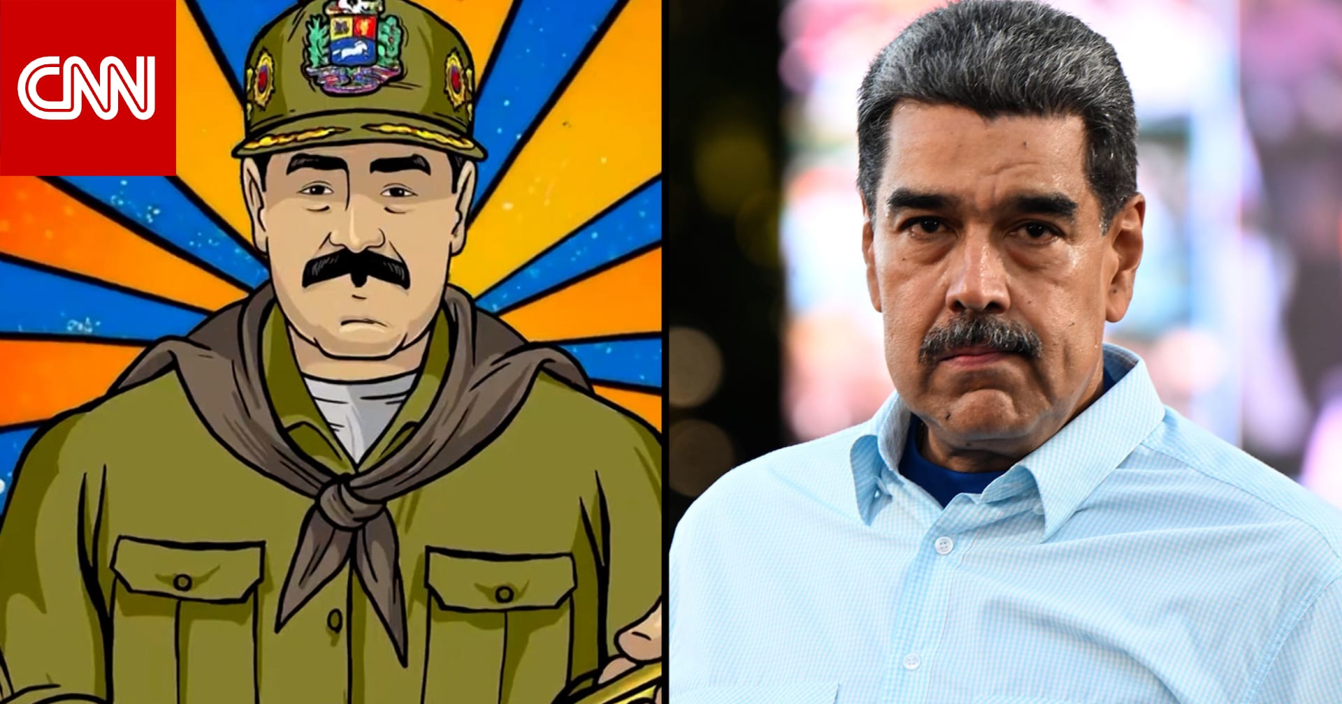 مفتول العضلات ويرتدي زيًا.. دعاية فنزويلية تصور مادورو كبطل خارق