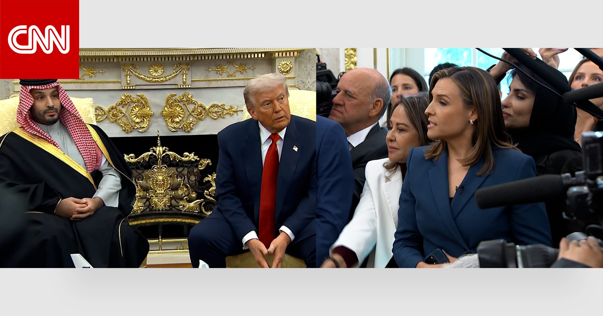 ترامب يوبخ مراسلة بعد سؤال عن خاشقجي ومحمد بن سلمان يعقب.. شاهد ما حدث