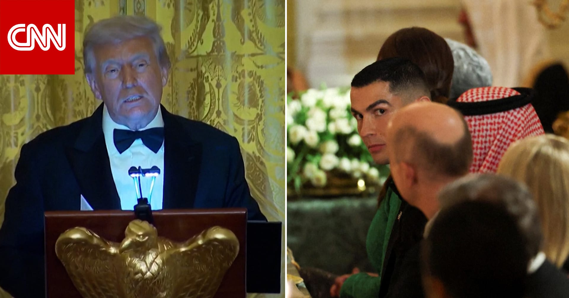 "ابني من أشد معجبي رونالدو".. شاهد كيف أشاد ترامب أمام محمد بن سلمان بنجم الكرة البرتغالي