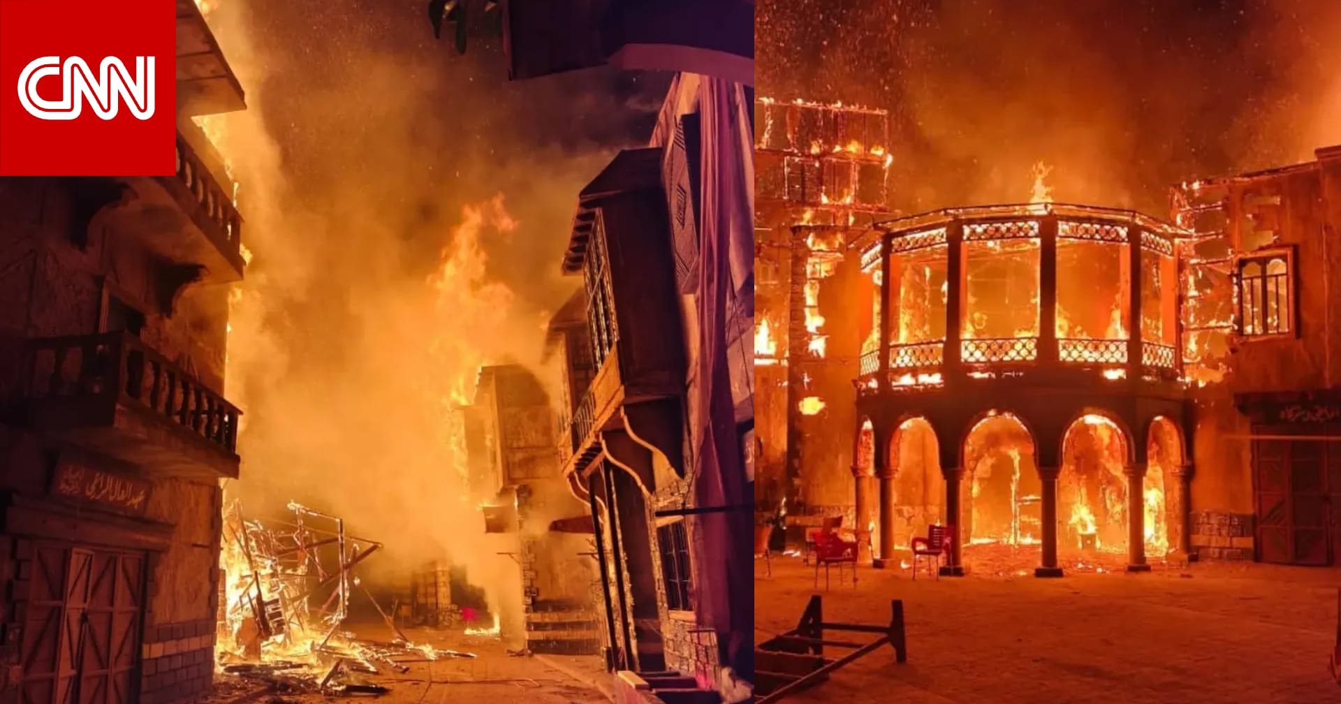 قدّرت الخسائر بـ 1,5 مليون دولار.. حريق يلتهم ديكورات المسلسل السوري "النويلاتي"