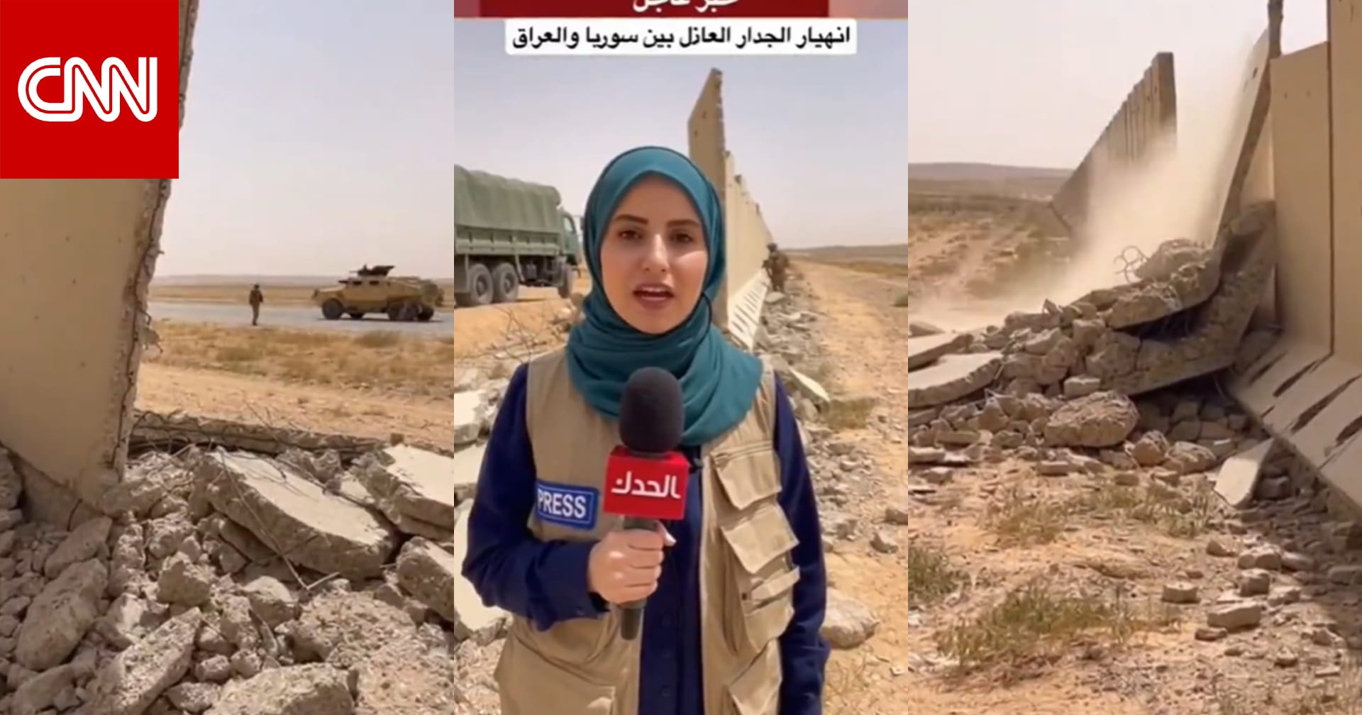 فيديو متداول لـ"انهيار بالجدار الحدودي العازل بين العراق وسوريا".. ما صحته؟