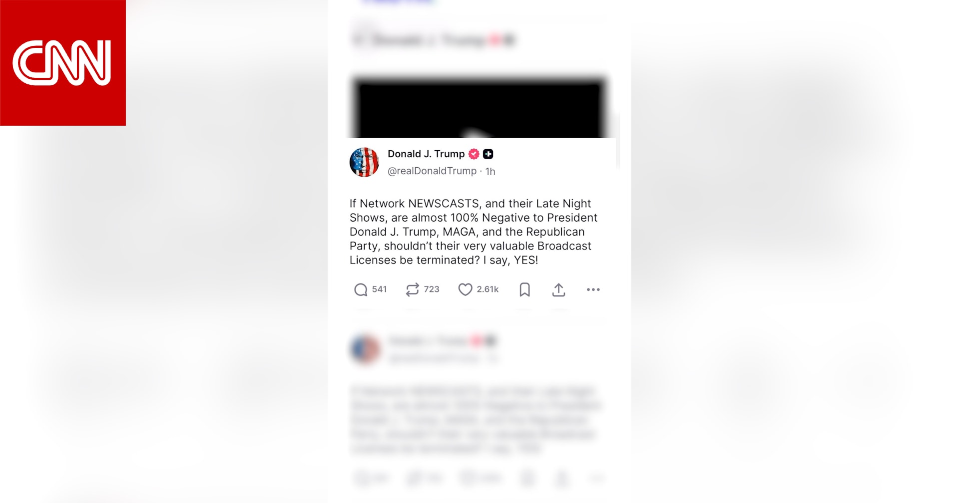 بمنشورات ليلية.. ترامب يهاجم شبكات التلفزيون على منصة "تروث سوشيال"