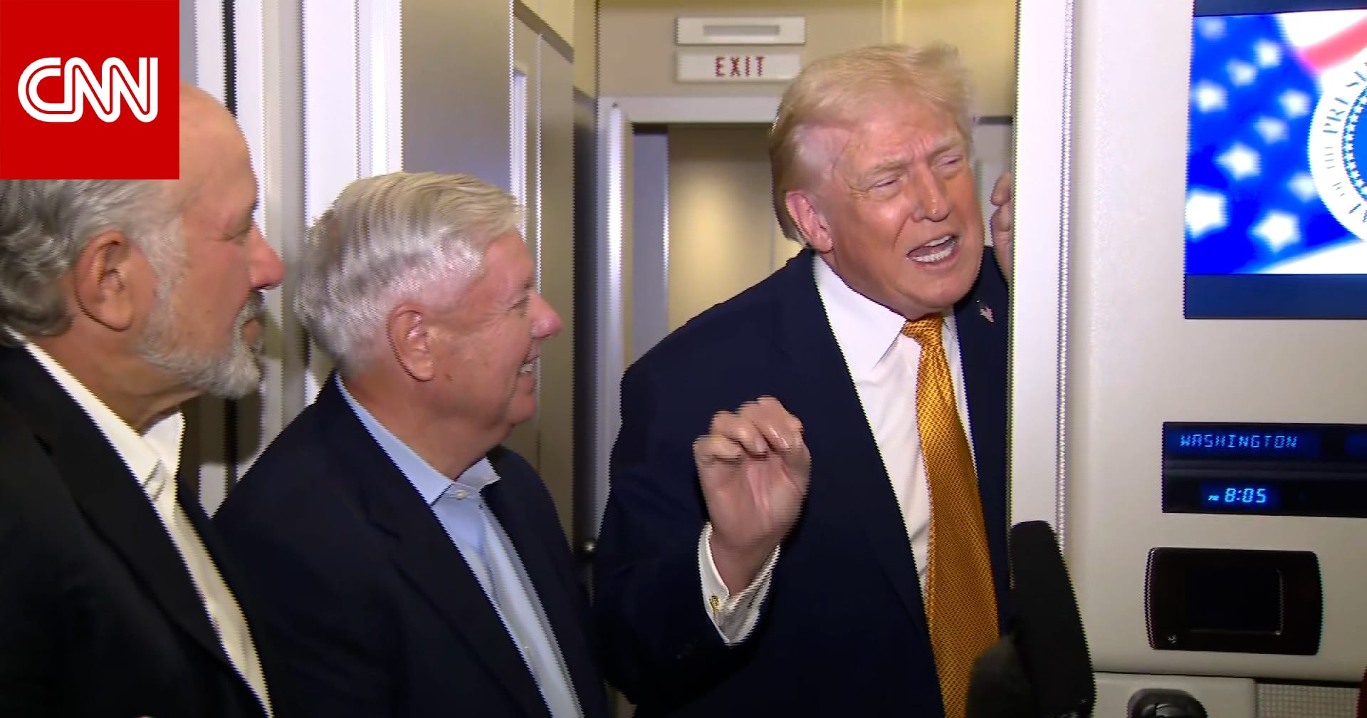 شاهد كيف تحدث ترامب عن غرينلاند لصحفيين على متن طائرة الرئاسة