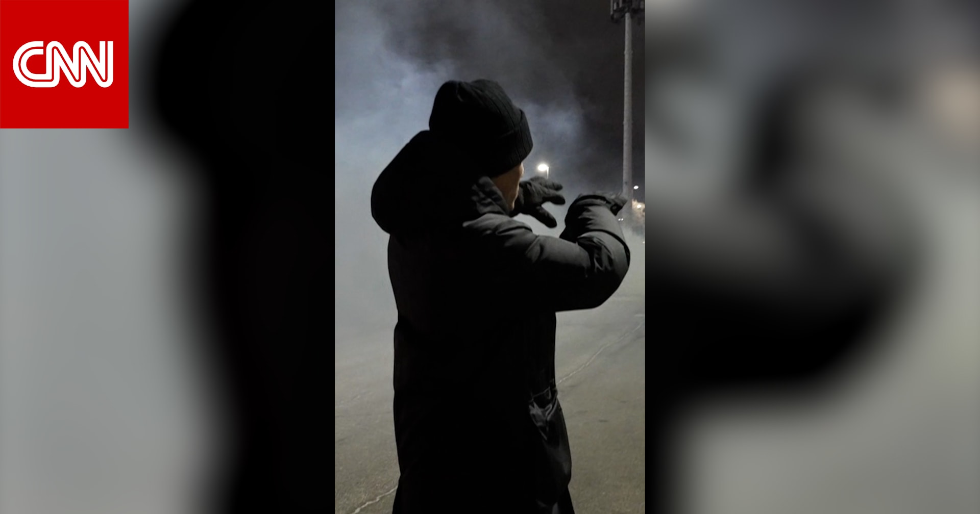 مراسل CNN يستنشق الغاز المسيل للدموع خلال تغطيته مظاهرة بمينيابوليس.. شاهد رد فعله