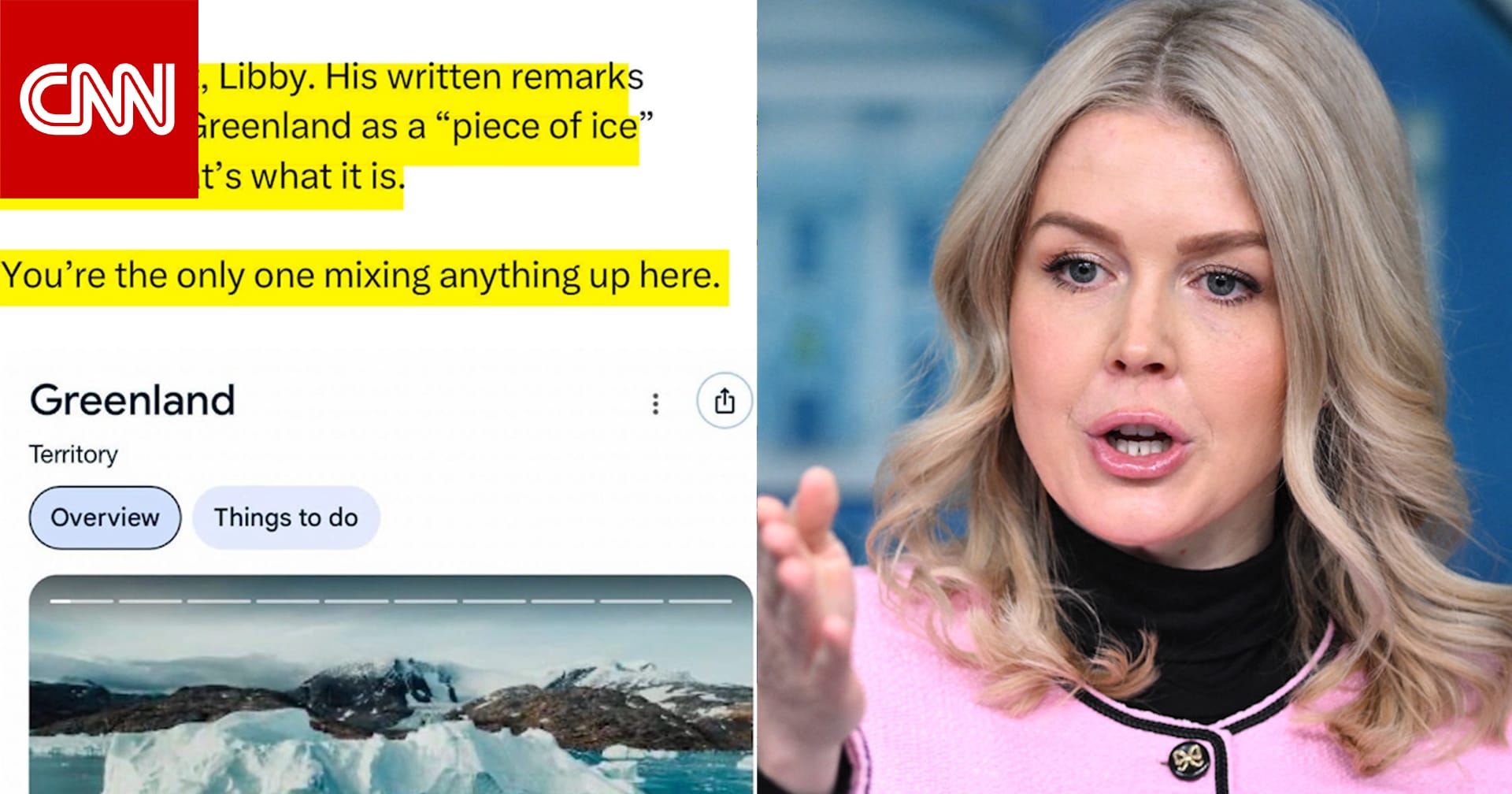 زلة ترامب بحديث عن غرينلاند وكيف بررها البيت الأبيض.. مذيع CNN يعلق