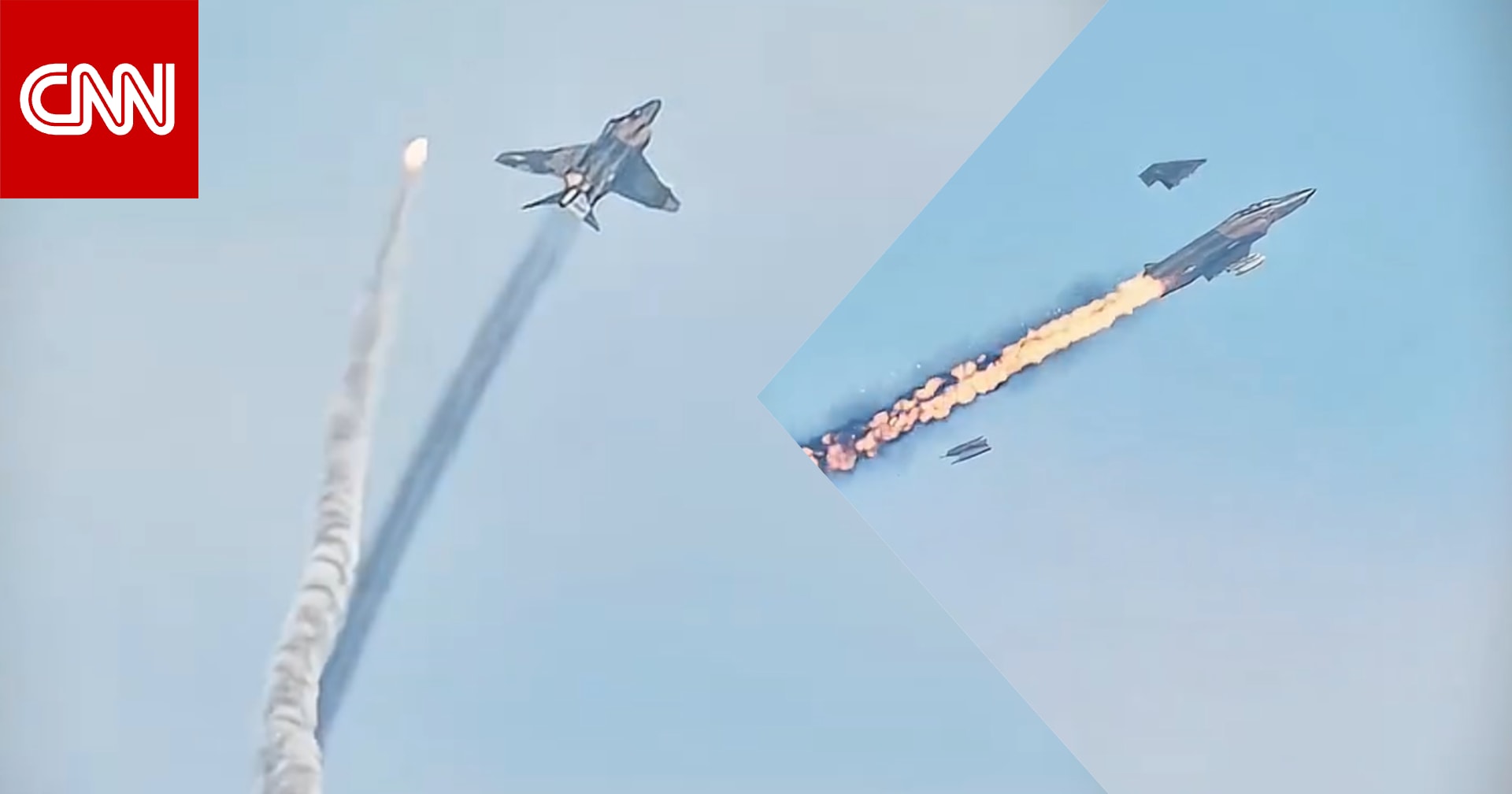 تداول فيديو يزعم "لحظة اعتراض صاروخ إيراني لمقاتلة إسرائيلية".. ما حقيقته؟