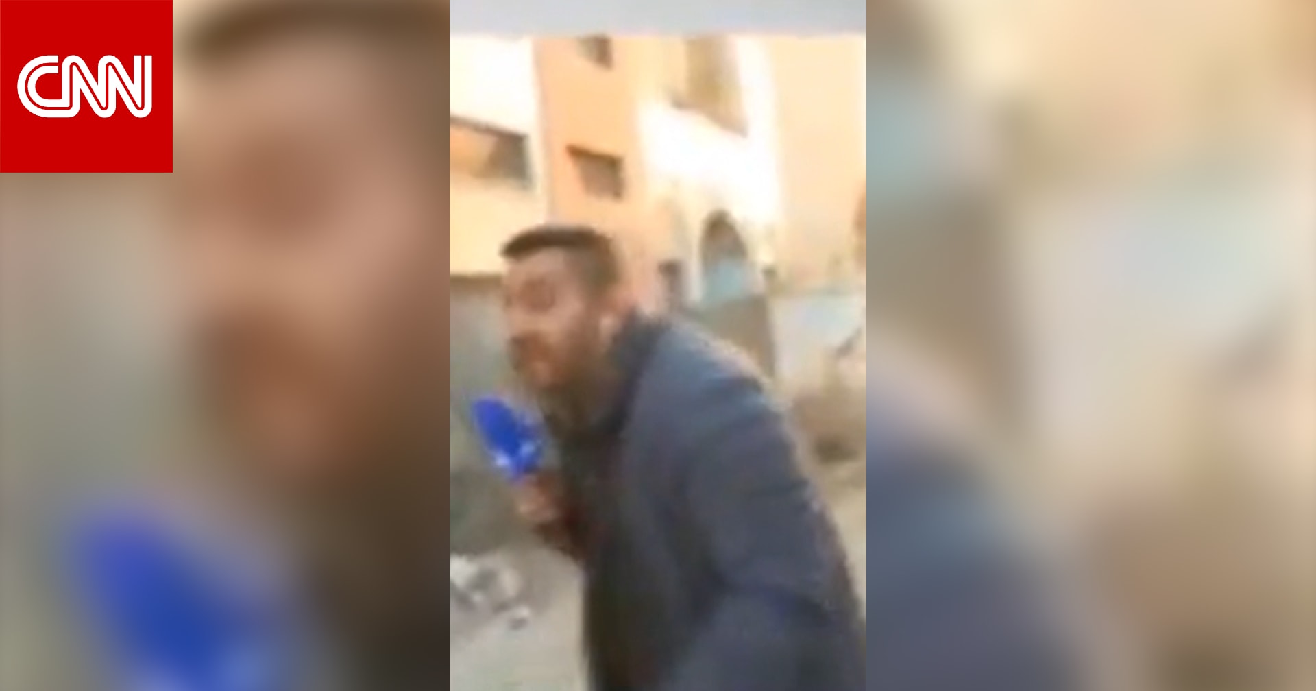 شاهد رد فعل مراسل إيراني على الهواء لحظة قصف طهران