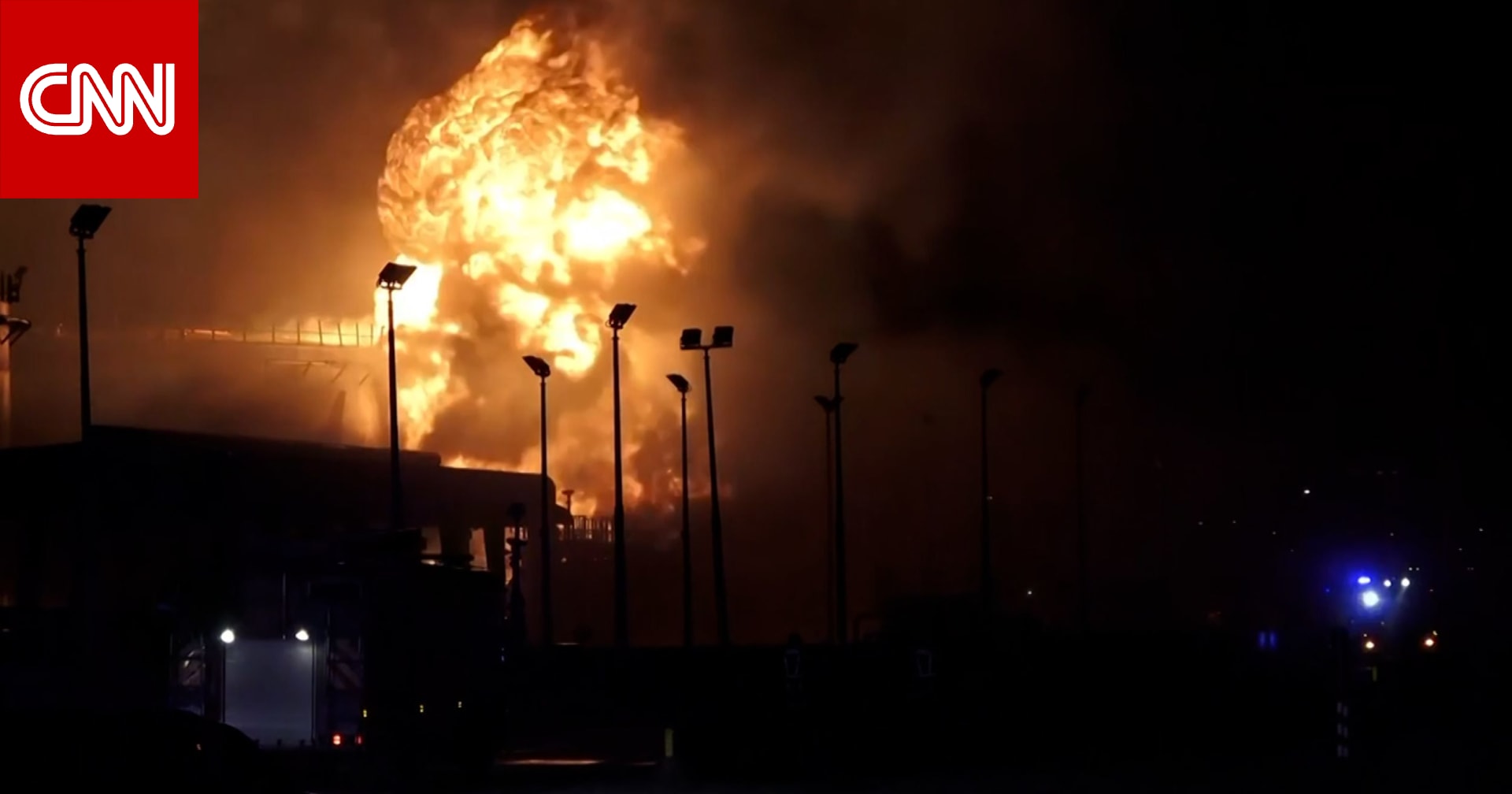 حريق في مستودع وقود بالبحرين عقب هجوم إيراني