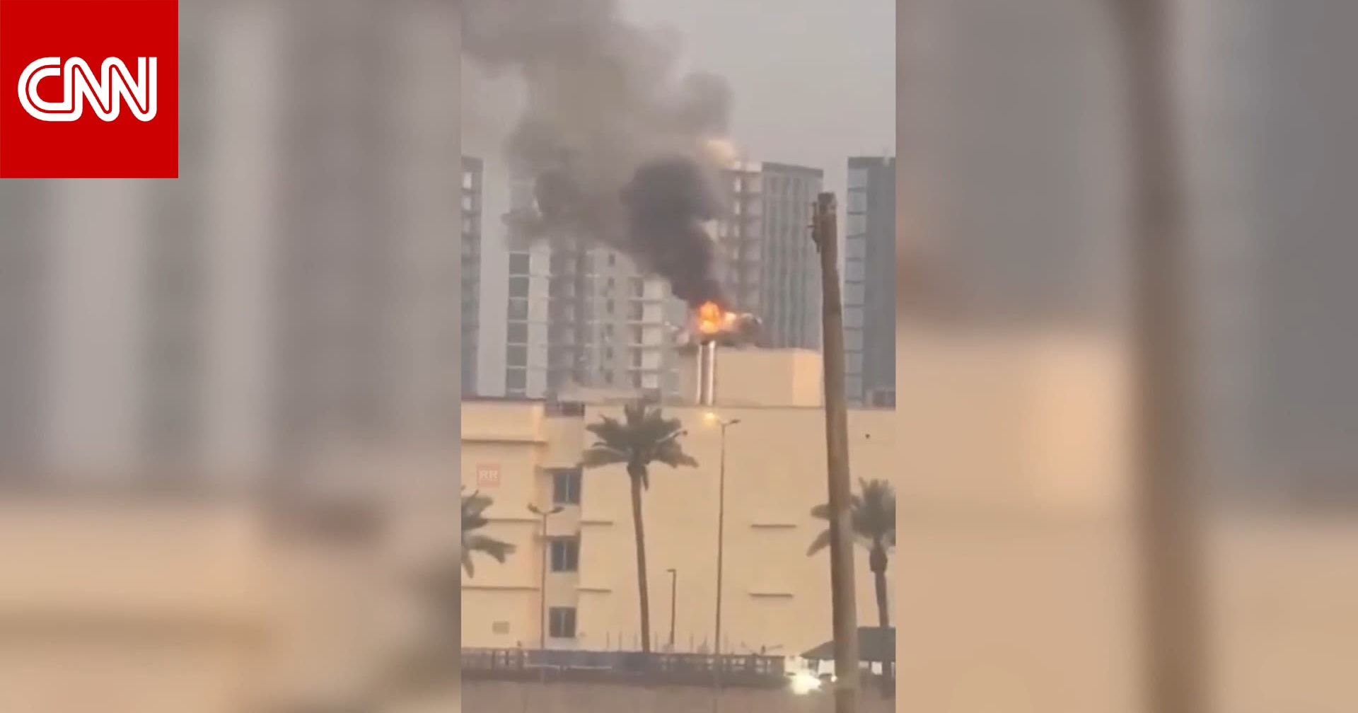 فيديو يُظهر تصاعد الدخان من محيط السفارة الأمريكية في بغداد