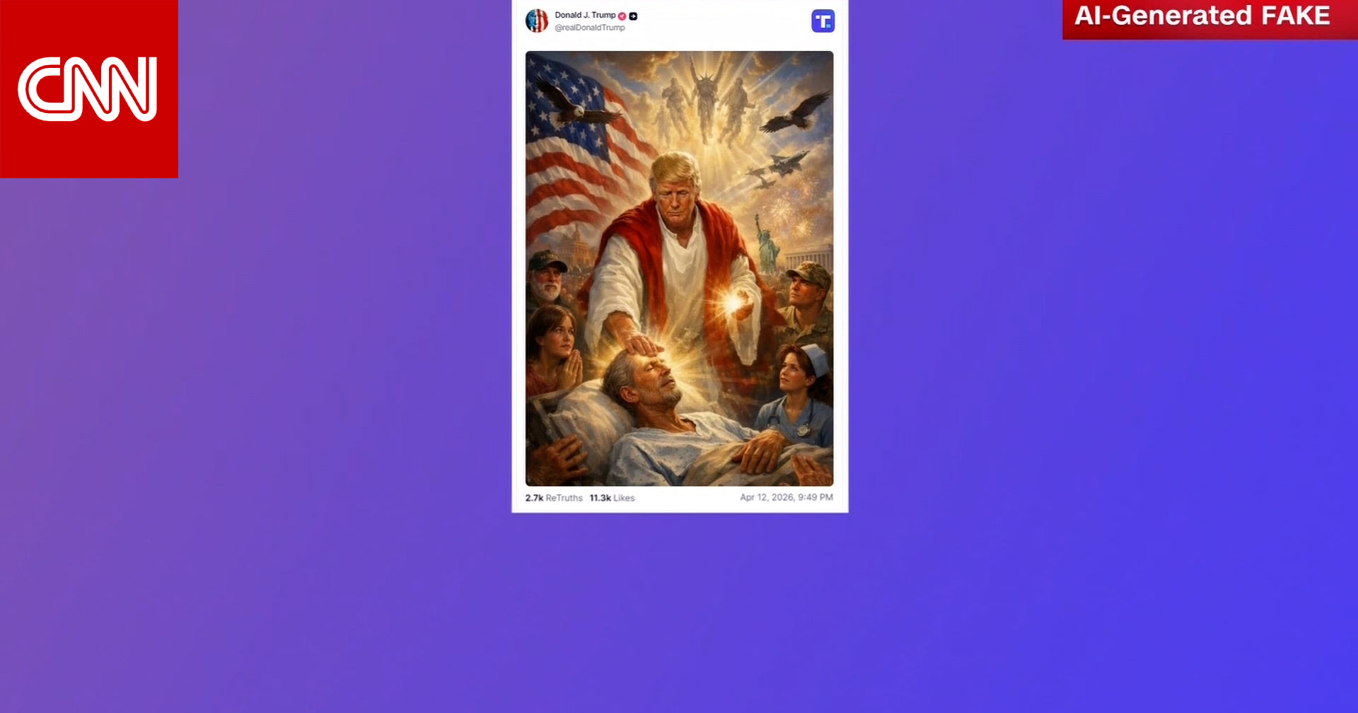 كاردينال ينتقد صورة ترامب "المزعجة" التي تشبه صورة المسيح