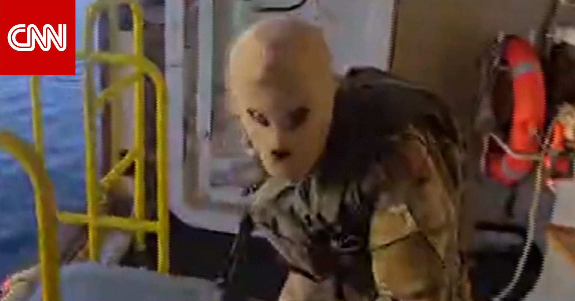 فيديو يُزعم أنه يُظهر جنودًا إيرانيين يستولون على سفن في مضيق هرمز