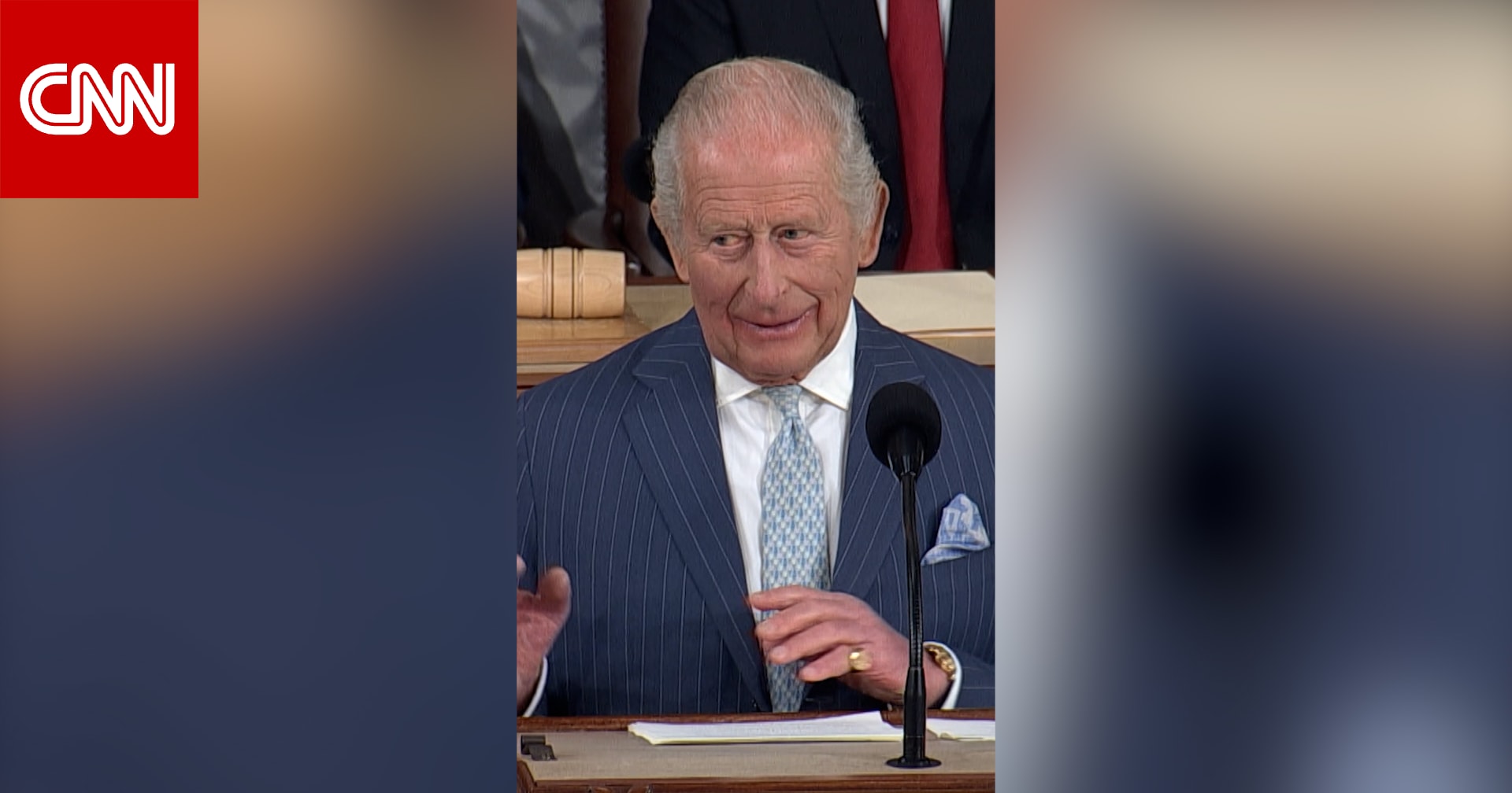 دعابة تلو الأخرى.. شاهد لقطات طريفة من خطاب الملك تشارلز أمام الكونغرس