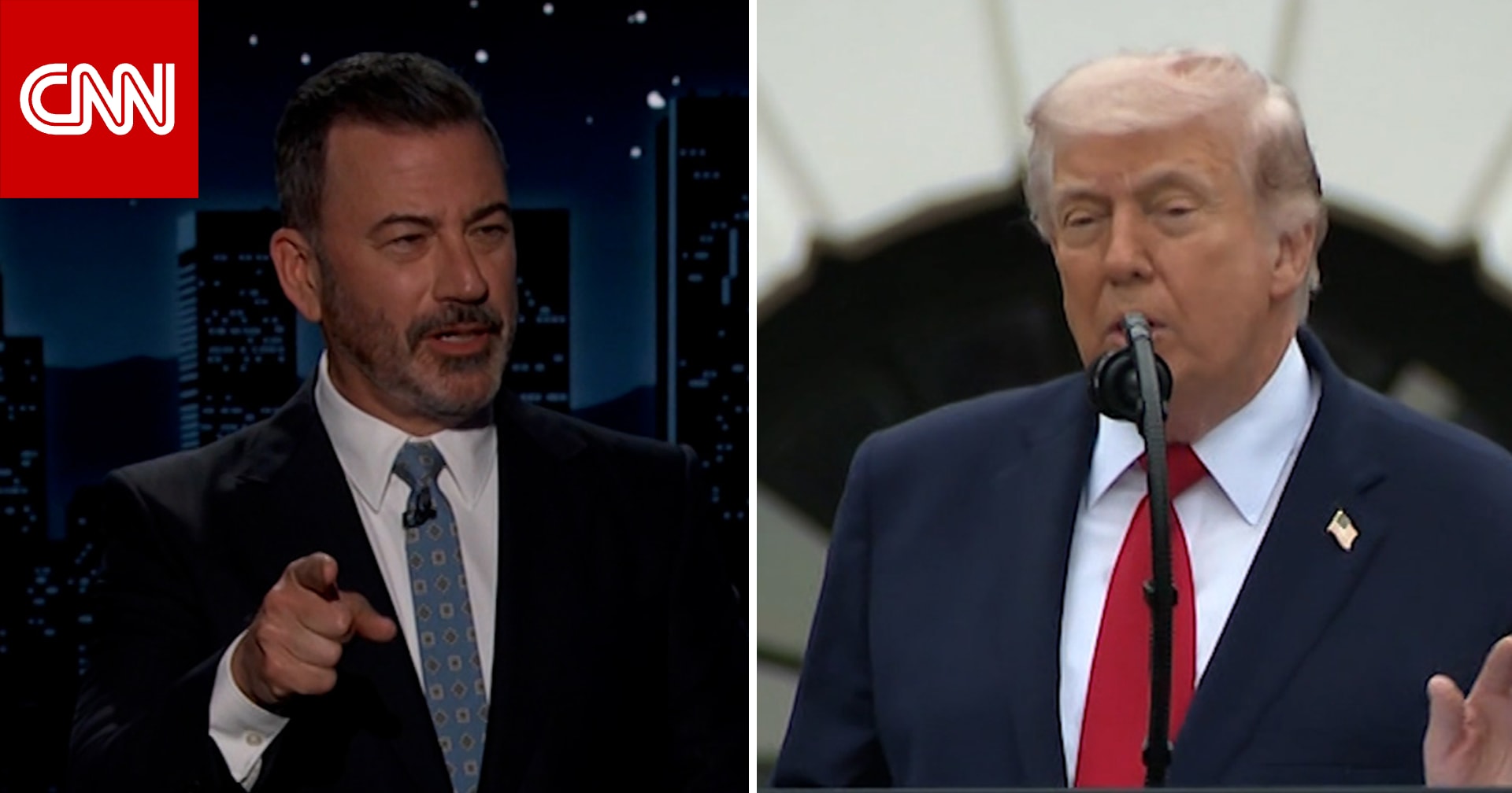 "وحده ترامب من قد يفعل ذلك".. كيميل يشير إلى نكتة أطلقها الرئيس الأمريكي خلال خطابه