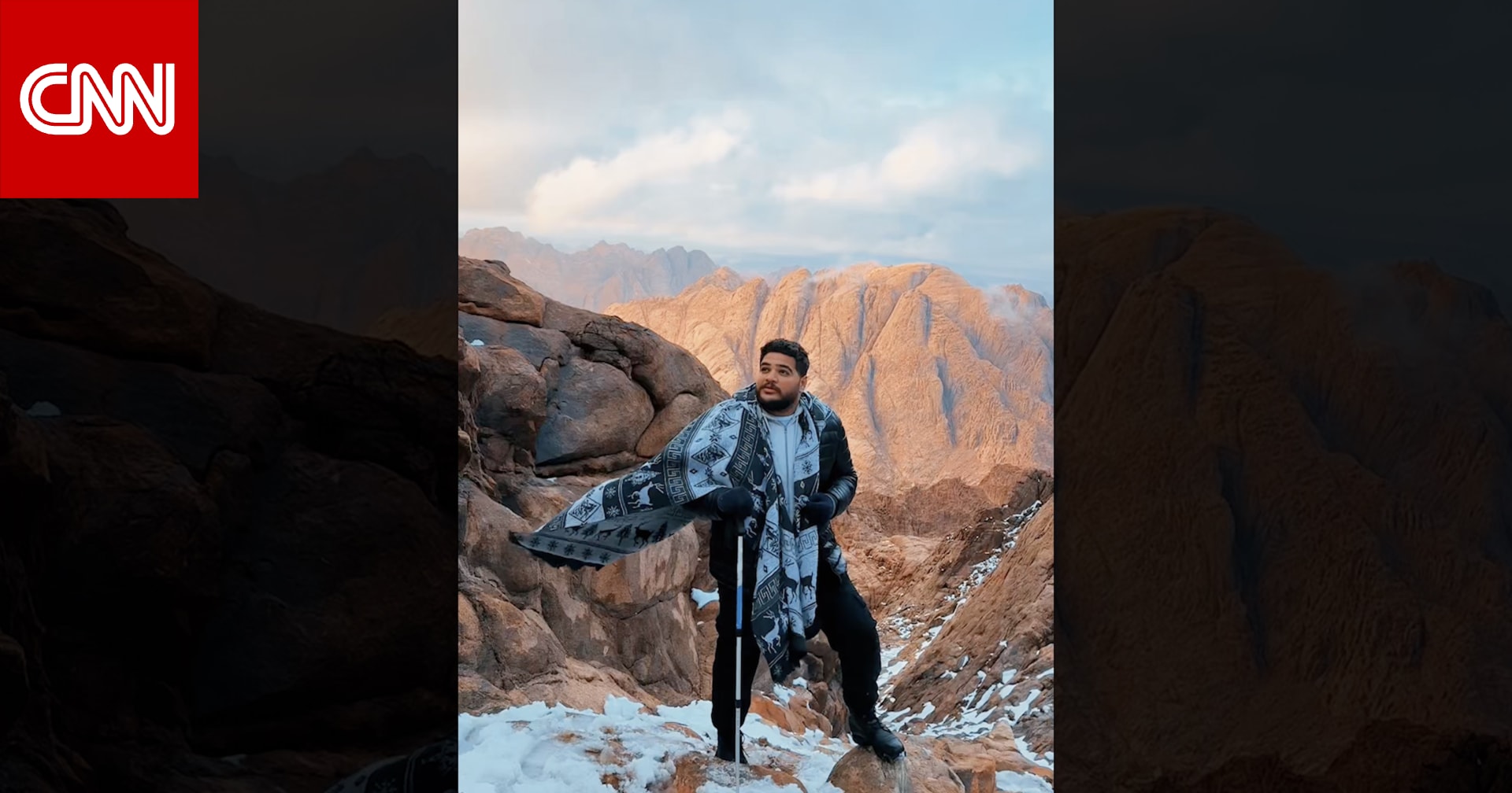 الثلج على أعلى جبل في مصر..بياض ناصع يكسو جبلي موسى وسانت كاترين 