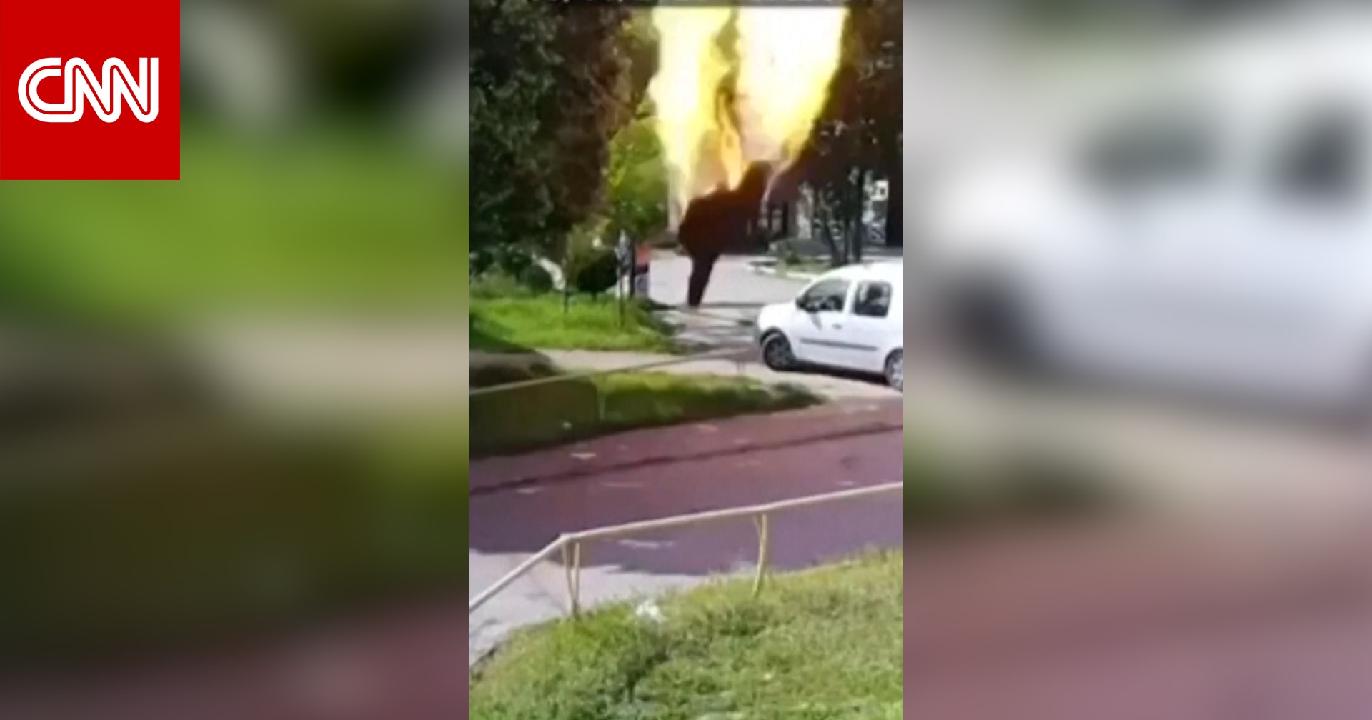 كاميرات مراقبة تُظهر غارة روسية بمسيّرة على منطقة سكنية في أوكرانيا