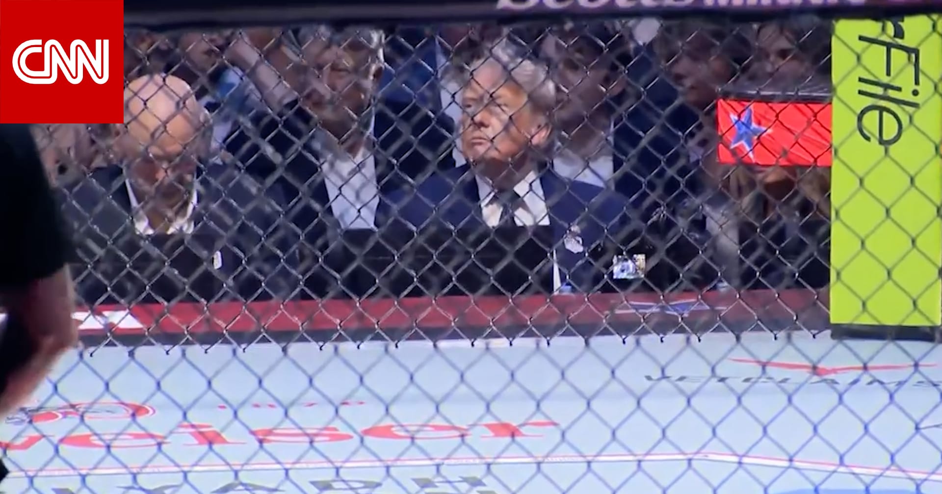 شاهد كيف تابع ترامب نزالات بطولة UFC من مقعده بجانب الحلبة بالبيت الأبيض
