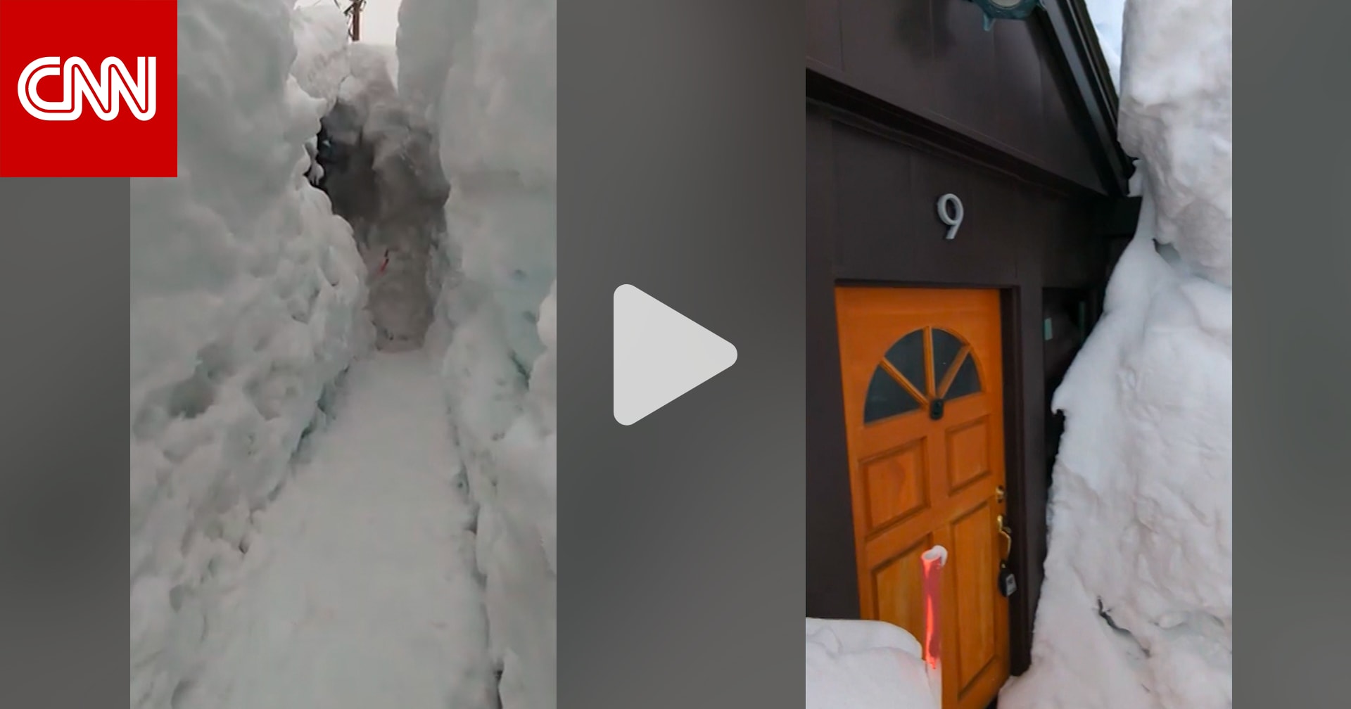 كالمتاهة.. رجل يحفر أنفاقًا في الثلج ليتمكن من الوصول إلى منزله 1