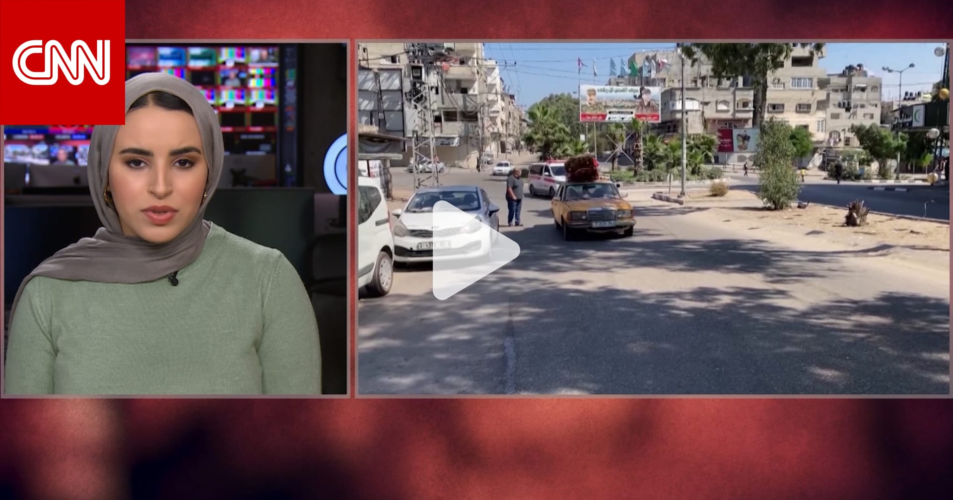 فيديو مرعب يظهر ما حدث لسيارة إسعاف في غزة لحظة وقوع غارة إسرائيلية