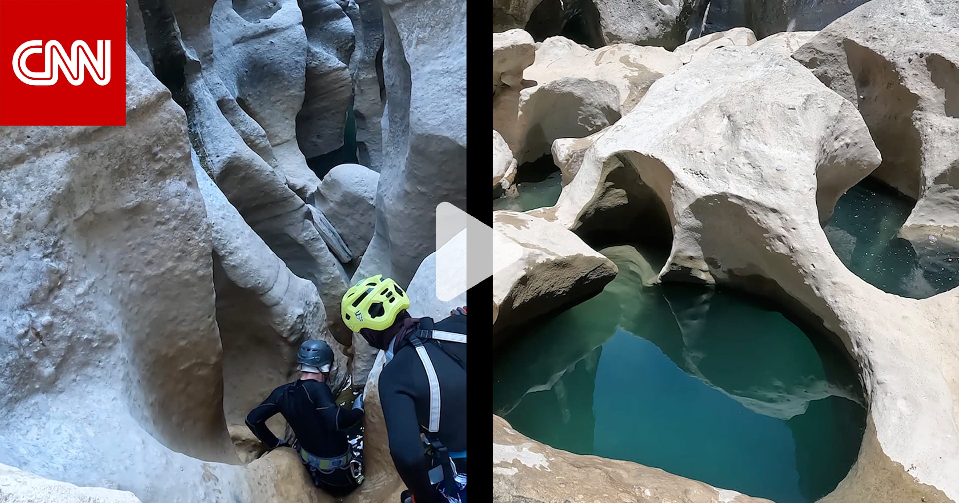 كأنها تتسلق جماجم محفورة بالصخر.. أردنية ترصد أعماق وادٍ عجيب في تركيا 