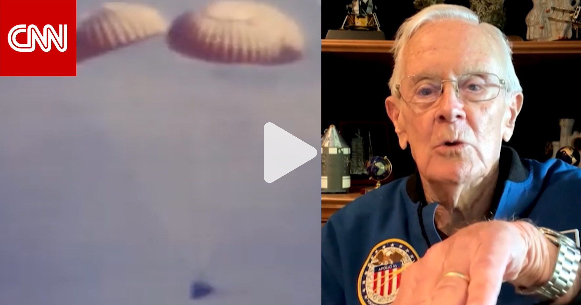 أصغر شخص مشى على سطح القمر يتحدث لـCNN قبل هبوط مركبة "أرتميس 2" في المحيط 