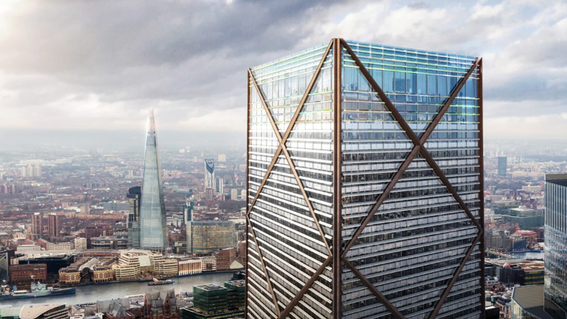 ناطحة سحاب جديدة مربعة الشكل تنافس برج شارد المثلث الشكل الأطول في لندن Cnn Arabic