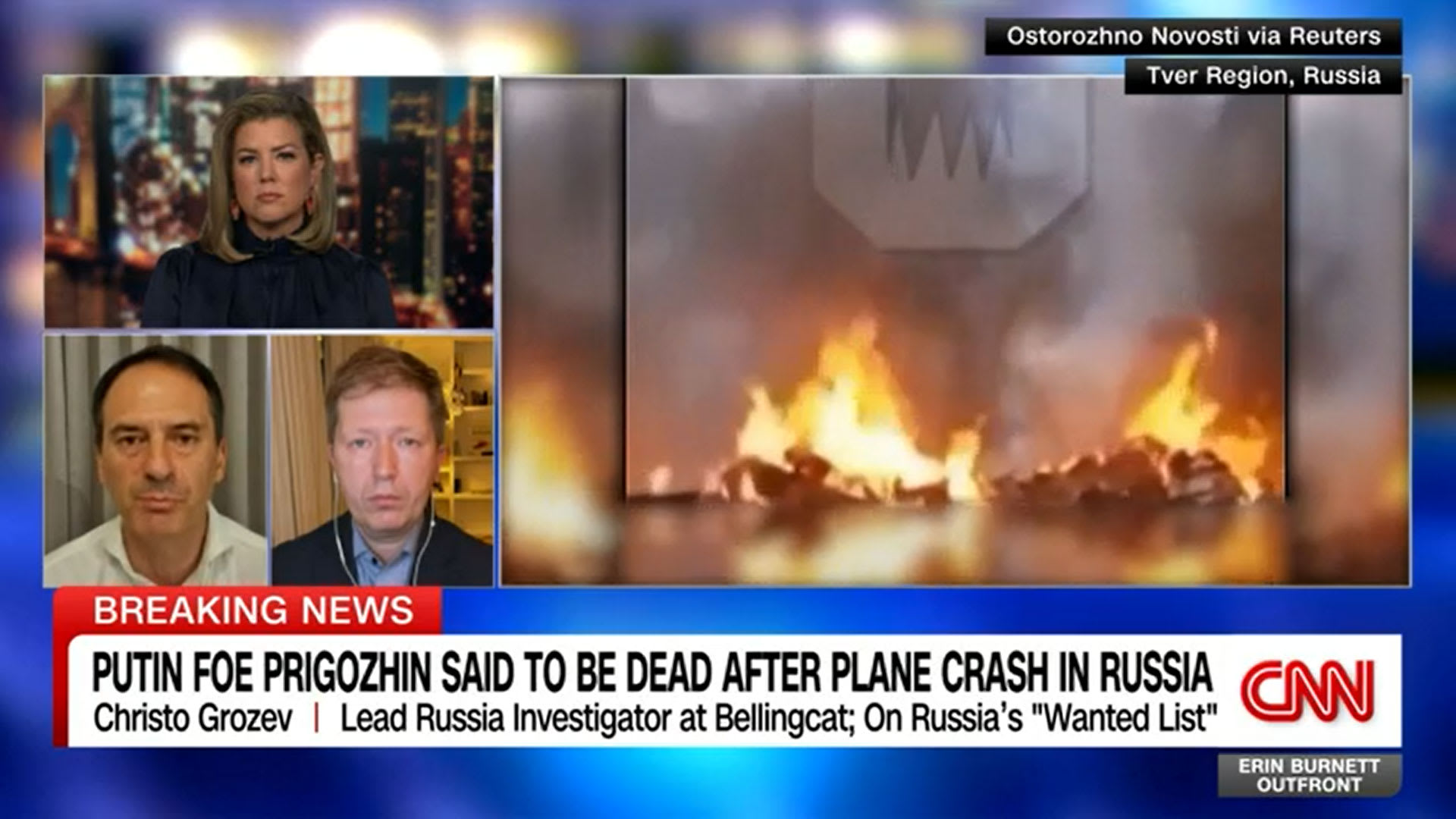 فيديو مزعوم يُظهر سقوط طائرة تحمل اسم بريغوجين في قائمة ركابها