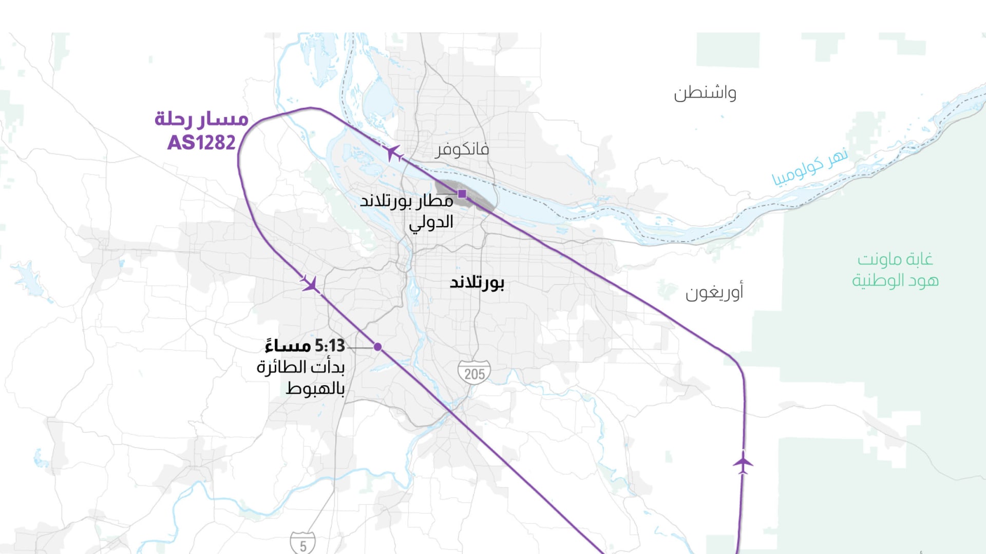 فقدت الطائرة جزء من جسمها..5 رسوم توضيحية لما حدث بعد إقلاع رحلة طيران ألاسكا