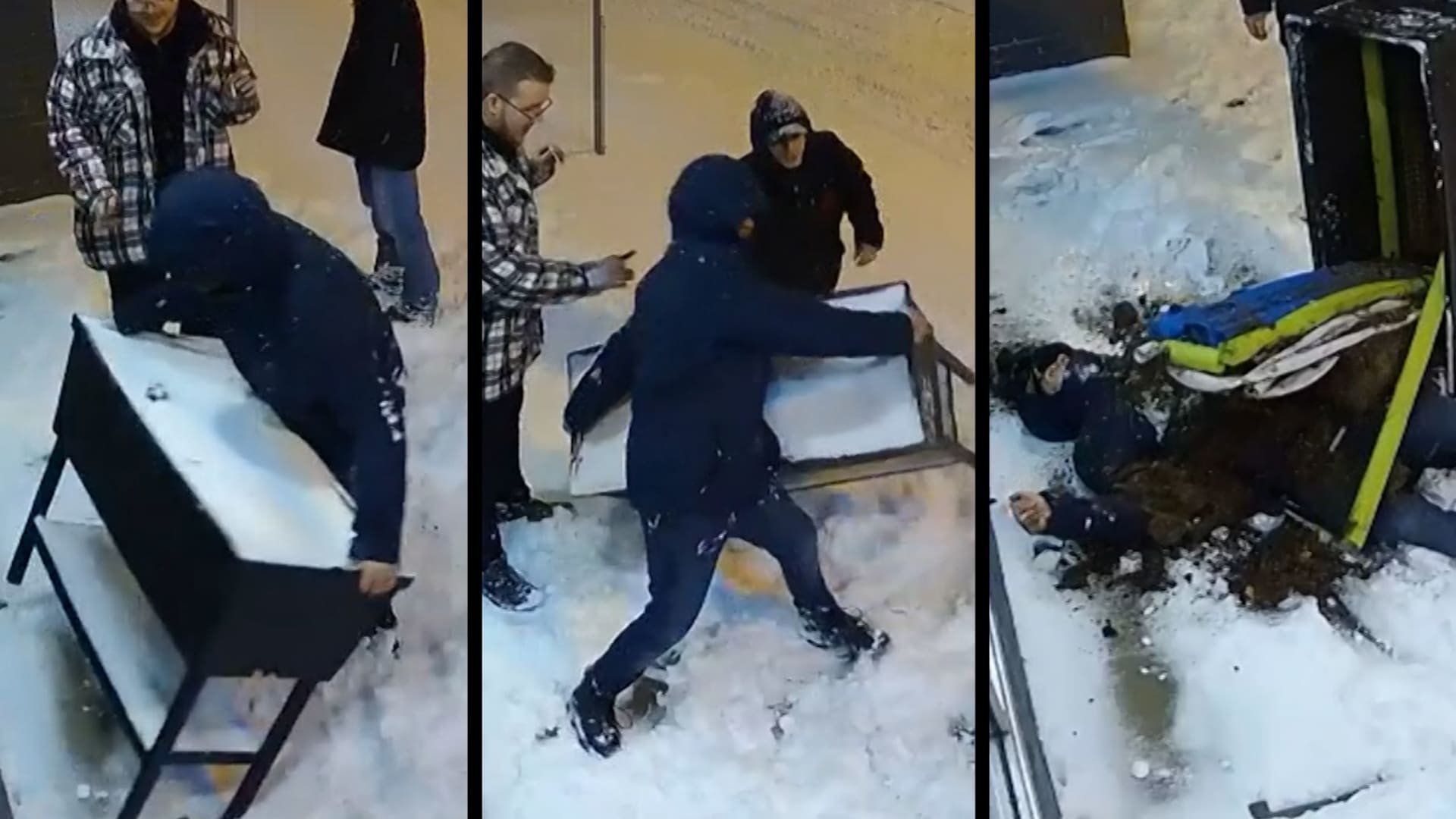 نال جزاءه فورًا.. شاهد ما حدث لرجل ثمل عندما حاول تخريب وعاء زرع