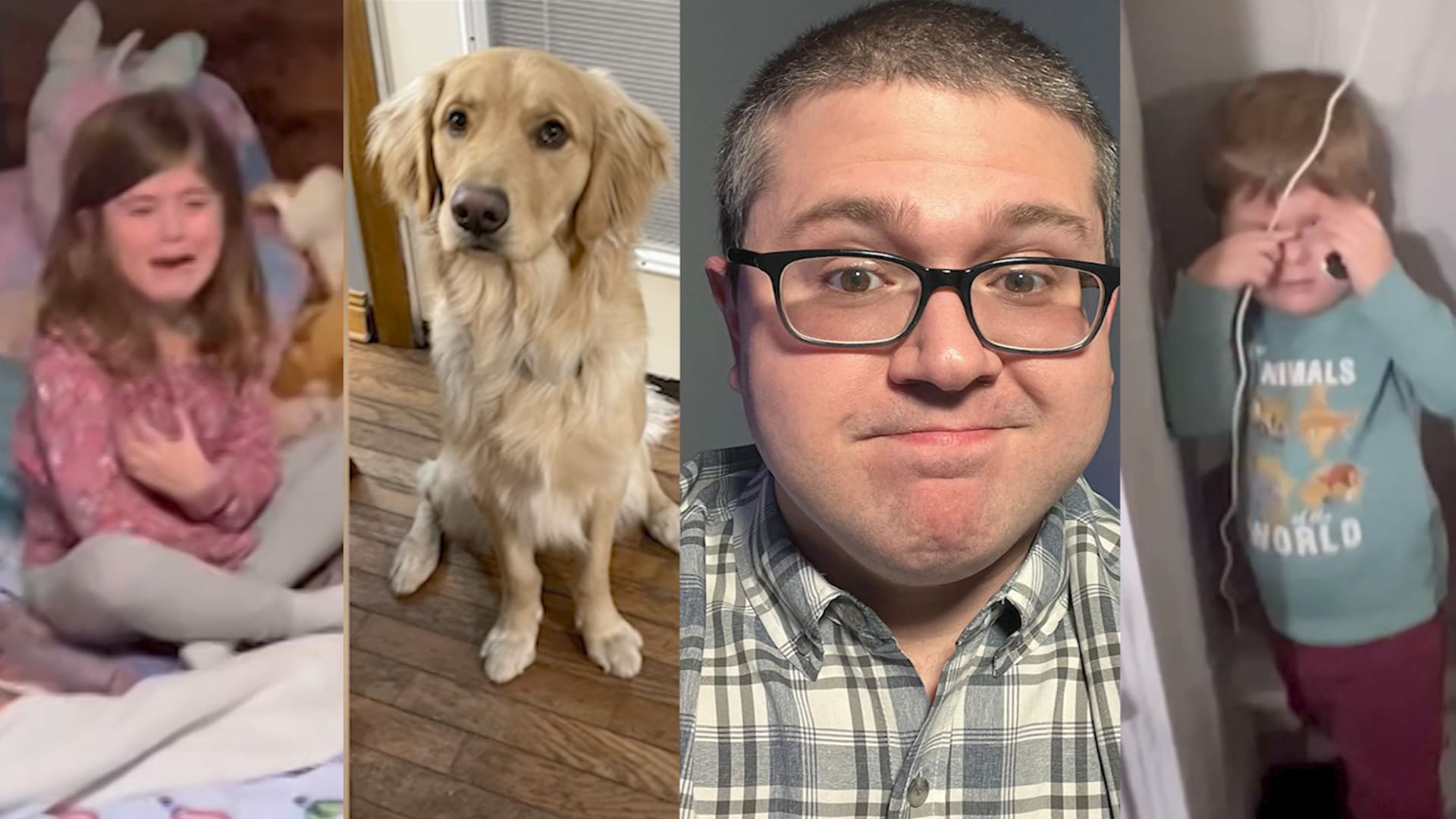 فيديو يظهر رد فعل أطفال مرعوبين بعد حلاقة والدهم لحيته.. وتصرف الكلب كان صادمًا