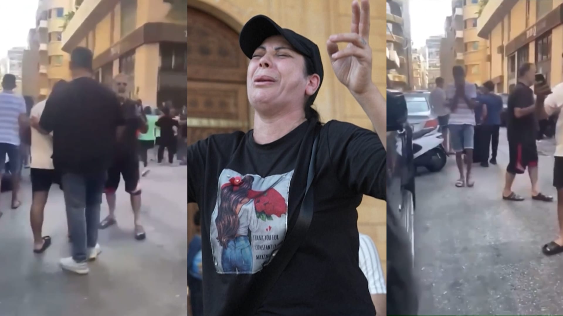 صراخ وبكاء في الشوارع.. شاهد رد فعل أنصار حزب الله لحظة سماعهم خبر مقتل نصرالله