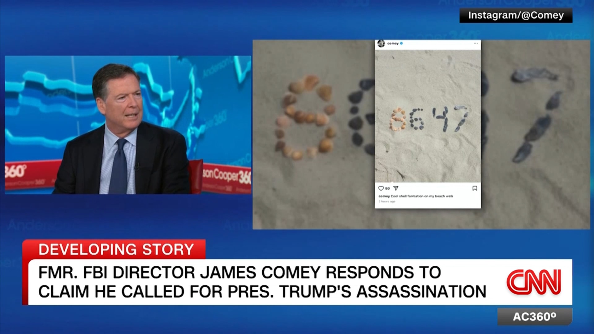 مدير الـFBI السابق يوضح لـCNN شيفرة "8647" بعد زعم أنها تعني "اغتيال ترامب"