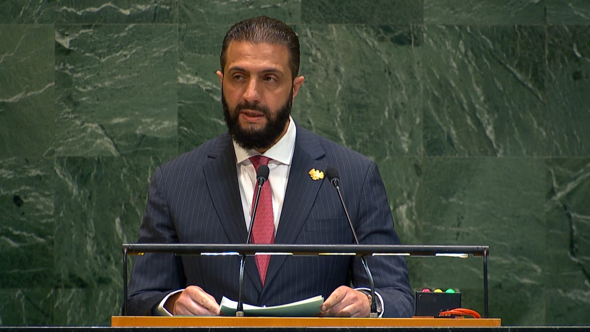 أحمد الشرع أمام الأمم المتحدة: ندعم أهل غزة وندعو لوقف الحرب فورًا