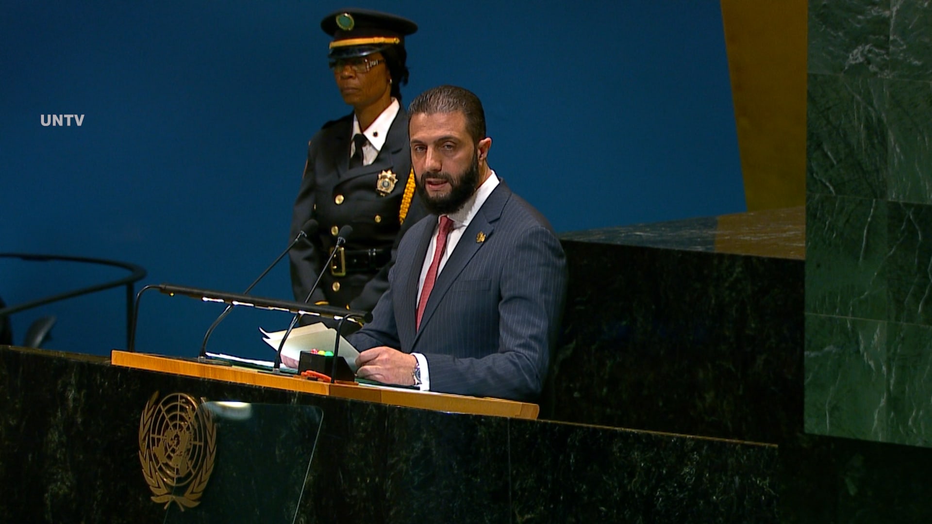 أحمد الشرع ينتقد إسرائيل في أول كلمة له بالأمم المتحدة.. شاهد ما قاله