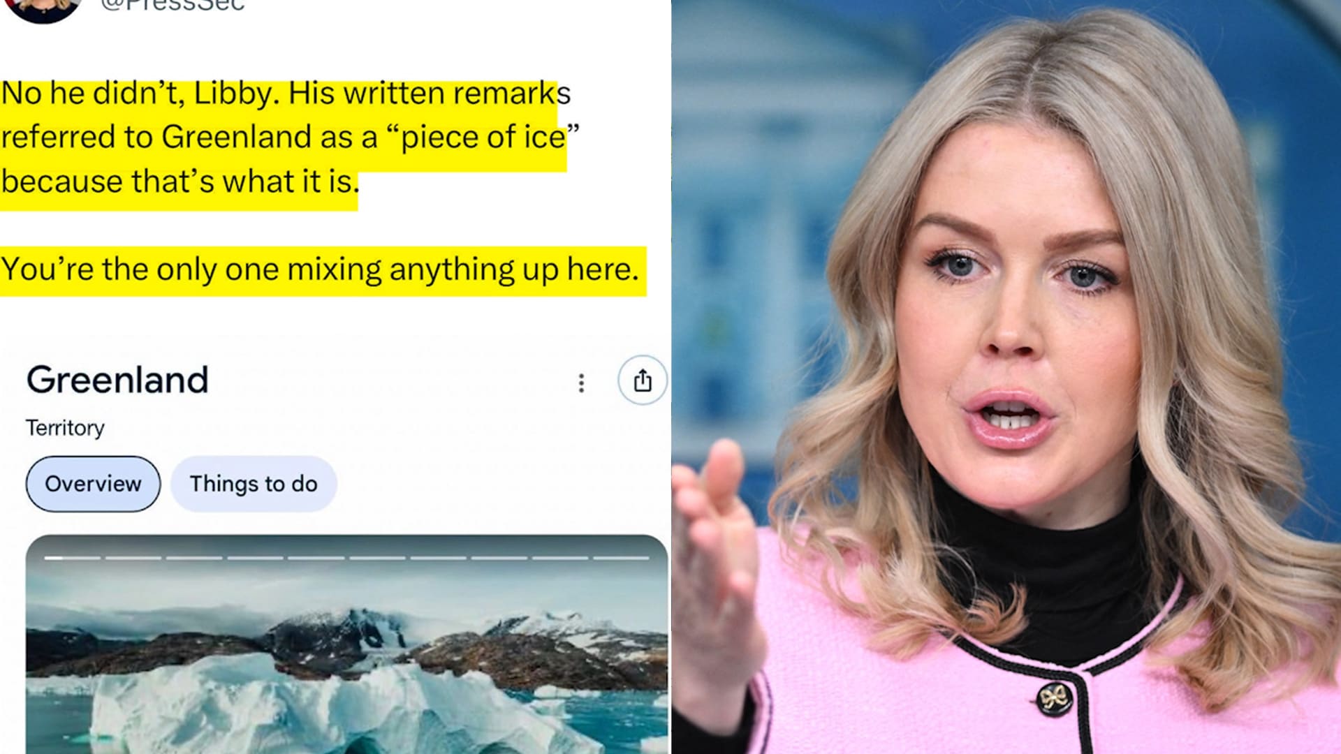 مذيع CNN ينتقد المتحدثة باسم البيت الأبيض بسبب دفاعها عن زلة لسان ترامب بشأن غرينلاند