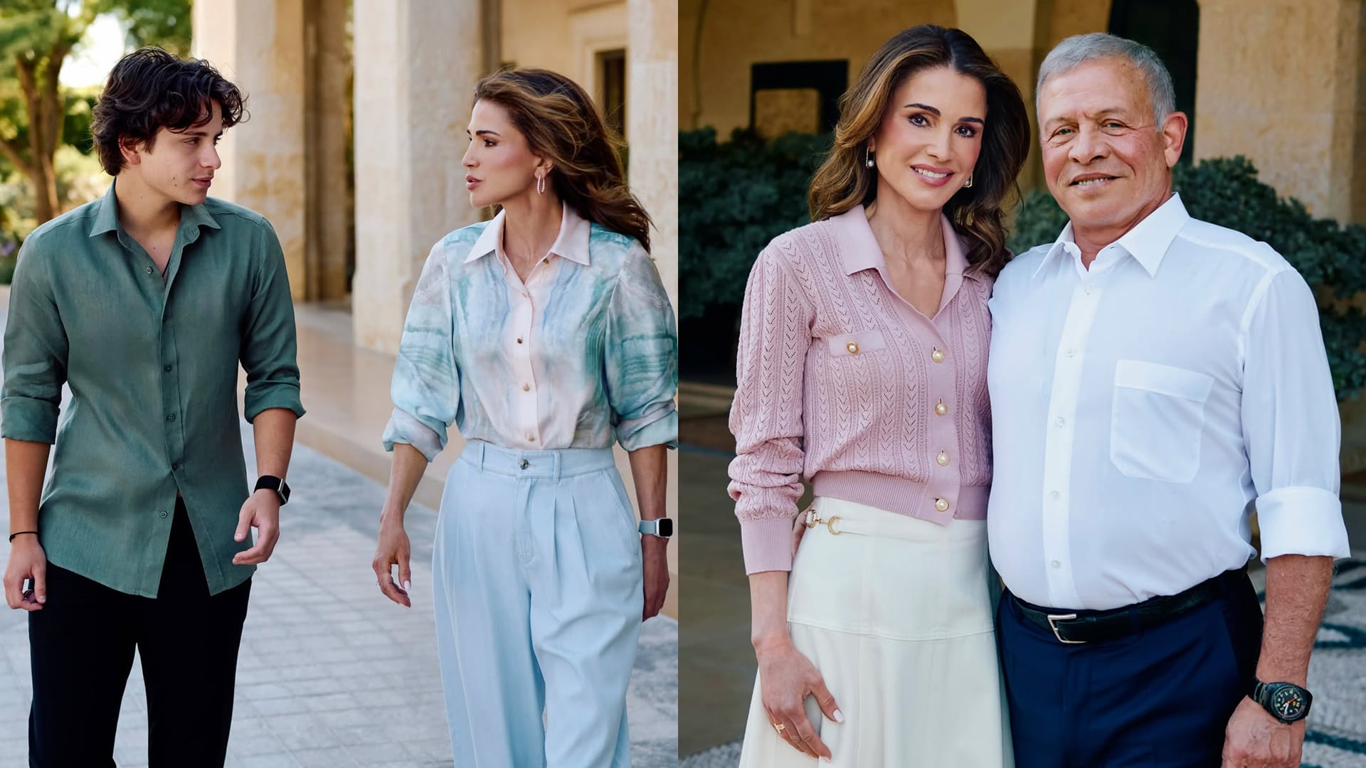 بصور عائلية "دافئة".. الملكة رانيا تهنئ العاهل الأردني والأمير هاشم بعيد ميلادهما