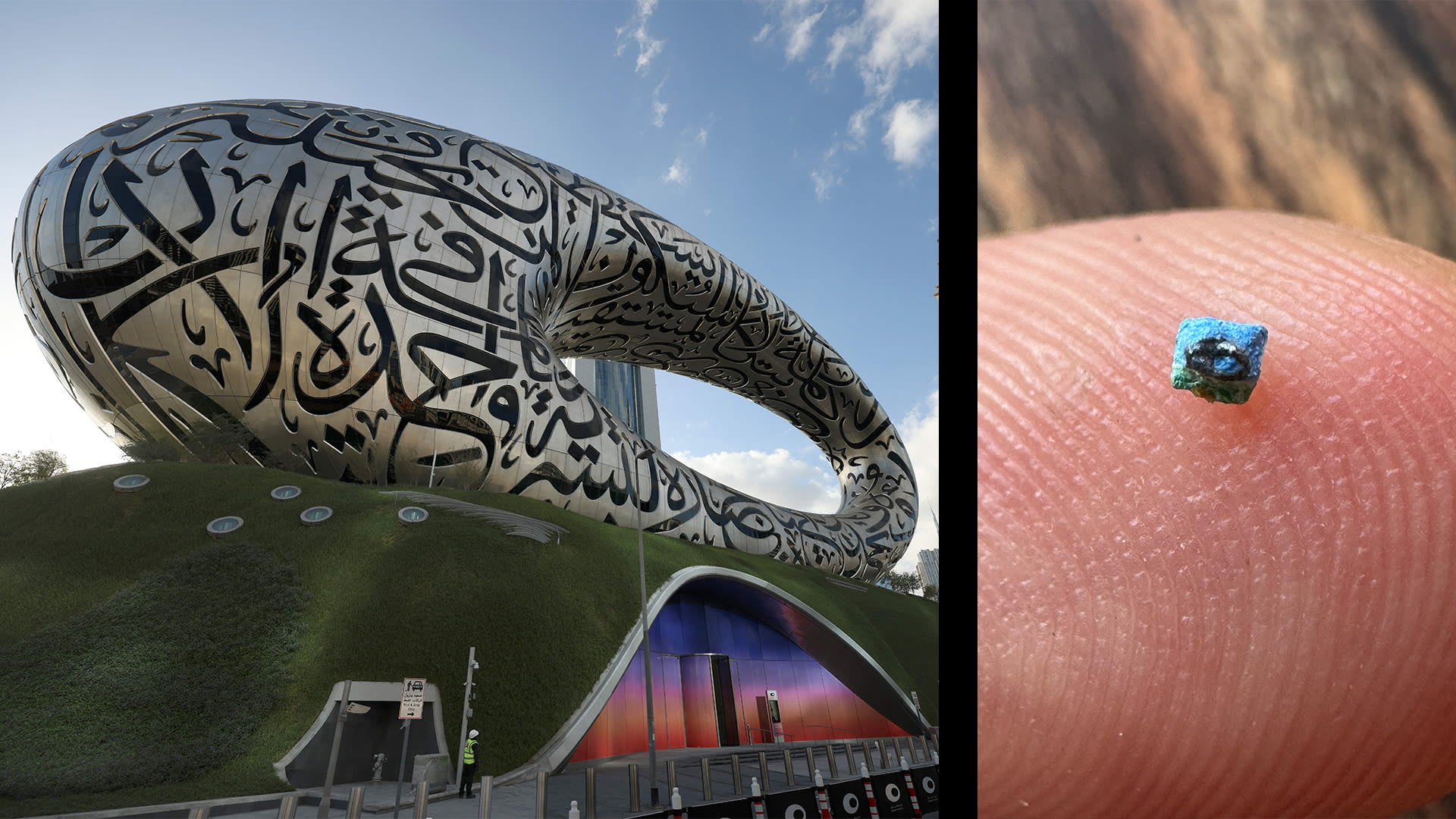 شاب يرسم متحف المستقبل في دبي على حبّة سكر..كيف يبدو؟