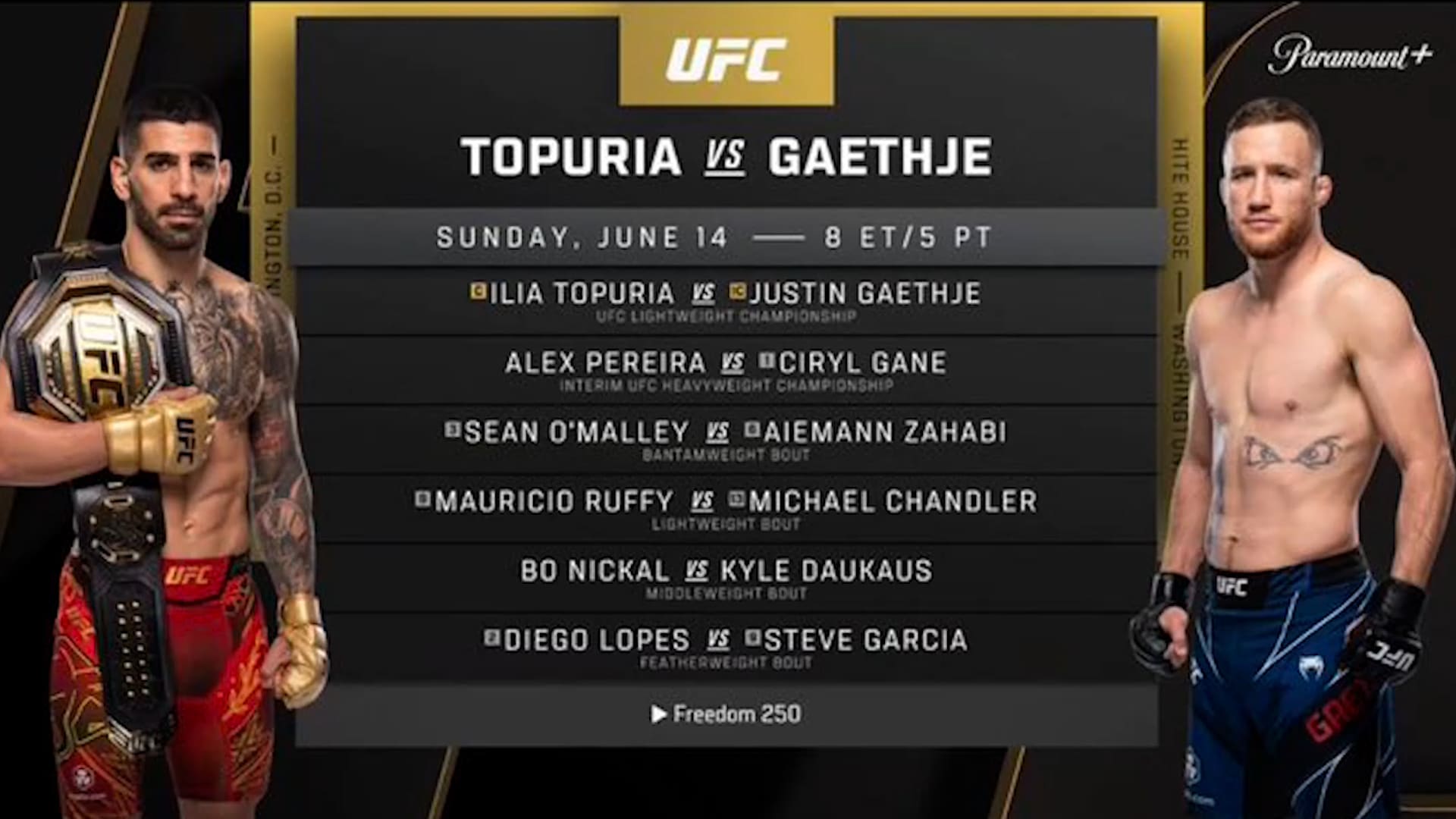 لأول مرة.. بطولة UFC تعلن إقامة نزال تاريخي على حديقة البيت الأبيض