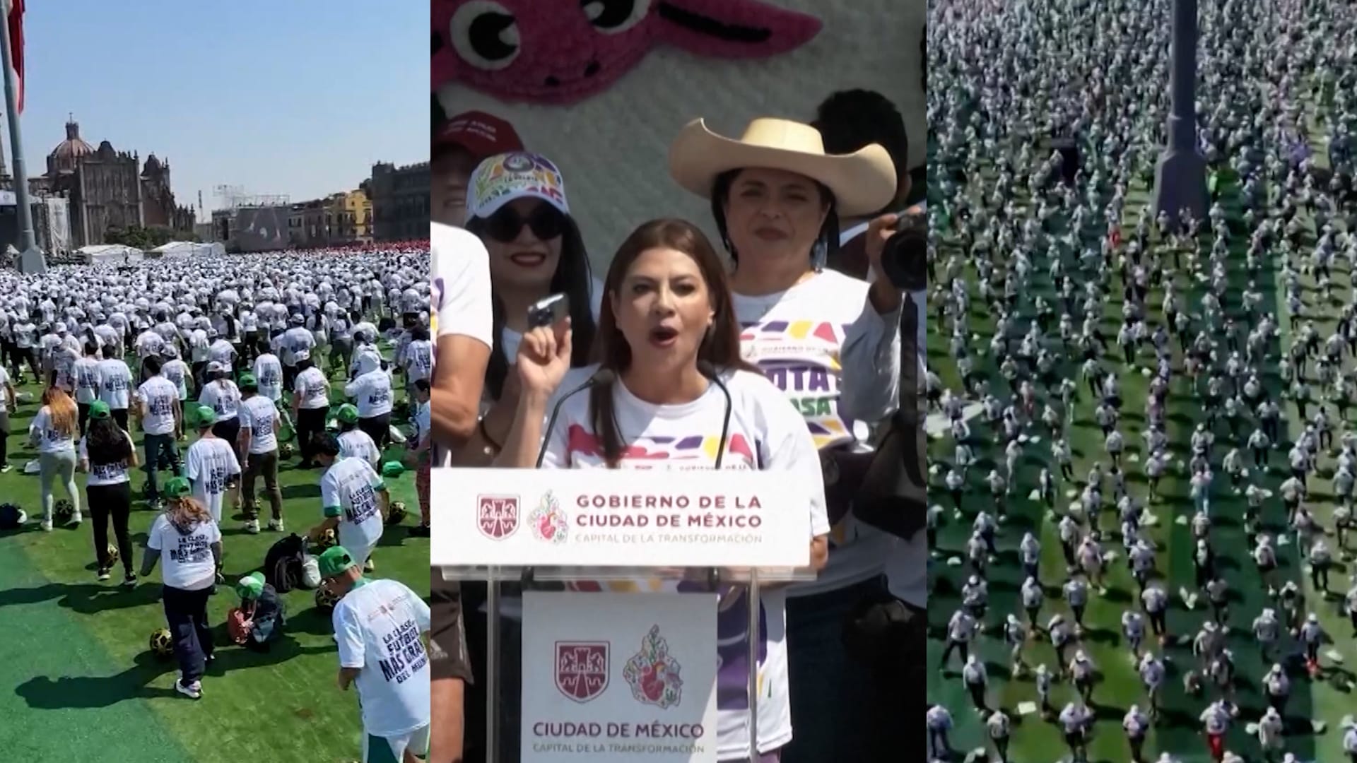 حضرها آلاف الرياضيين.. رقم قياسي عالمي لأكبر تجمع في حصة تدريب لكرة القدم في مكسيكو سيتي