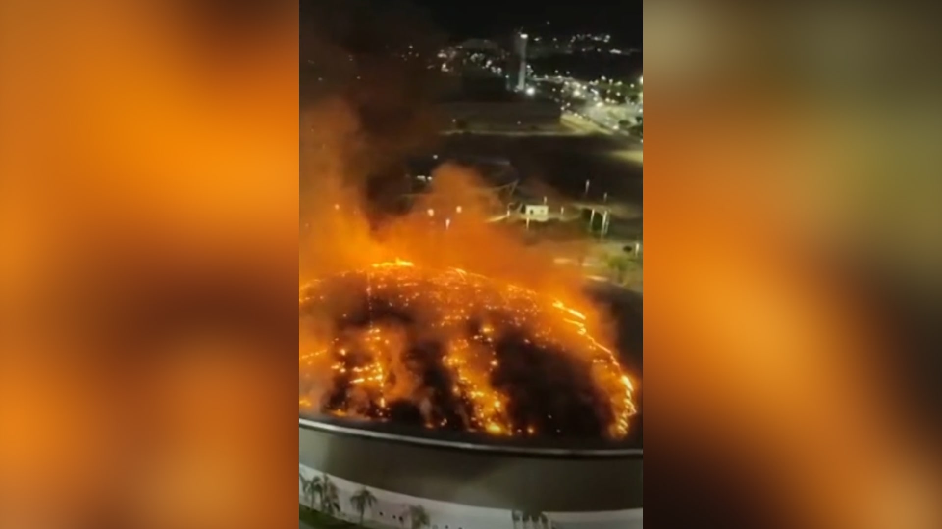 شاهد.. اندلاع حريق هائل بمضمار الدراجات الأولمبي في ريو دي جانيرو