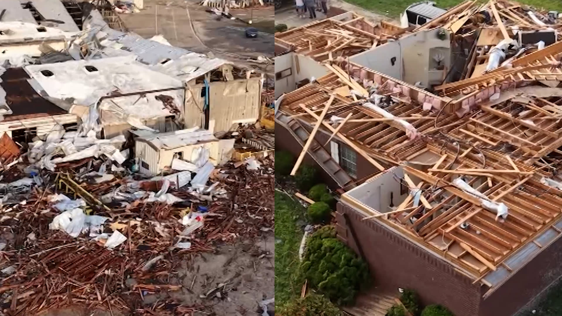 أضرار جسيمة بعد إعصار ضرب مدينة مينيرال ويلز بولاية تكساس.. شاهد ما رصدته طائرة مسيّرة