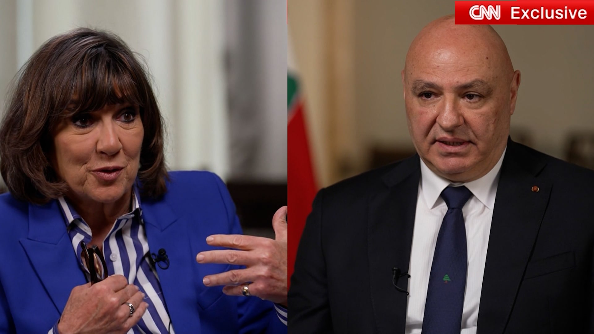 "هل ما بيدك حيلة؟".. مذيعة CNN تسأل الرئيس اللبناني من القصر على وقع القصف الإسرائيلي