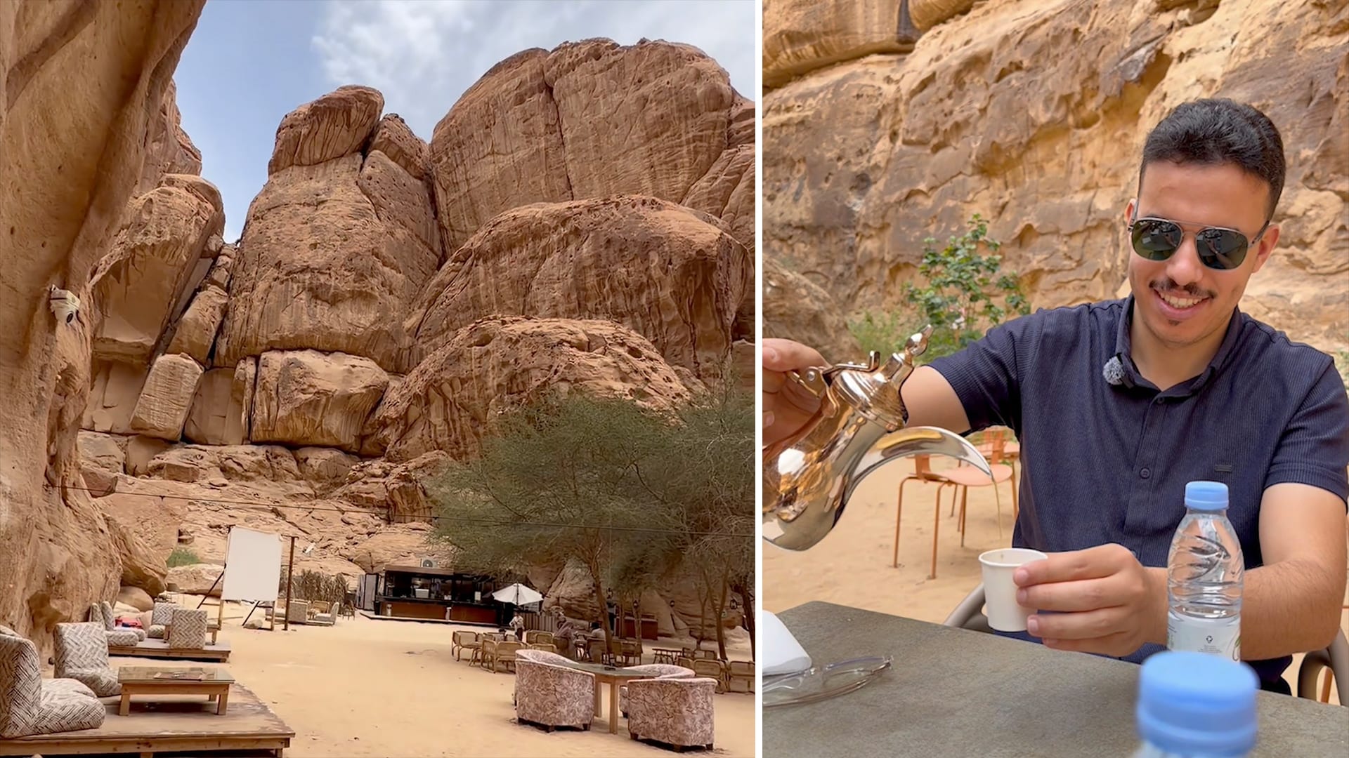 بين أحضان السعودية.. ممرّ سريّ ضيّق يقود مغربيًا إلى أجمل مكان لاحتساء القهوة