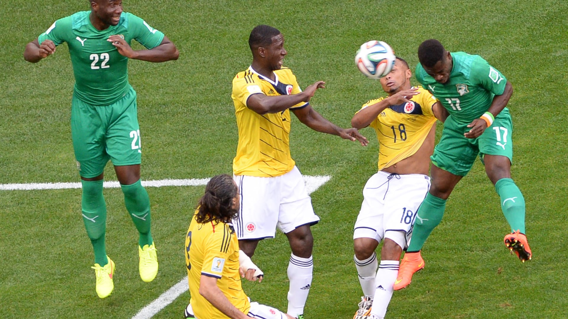 كأس العالم 2014.. كولومبيا وساحل العاج بلقطات